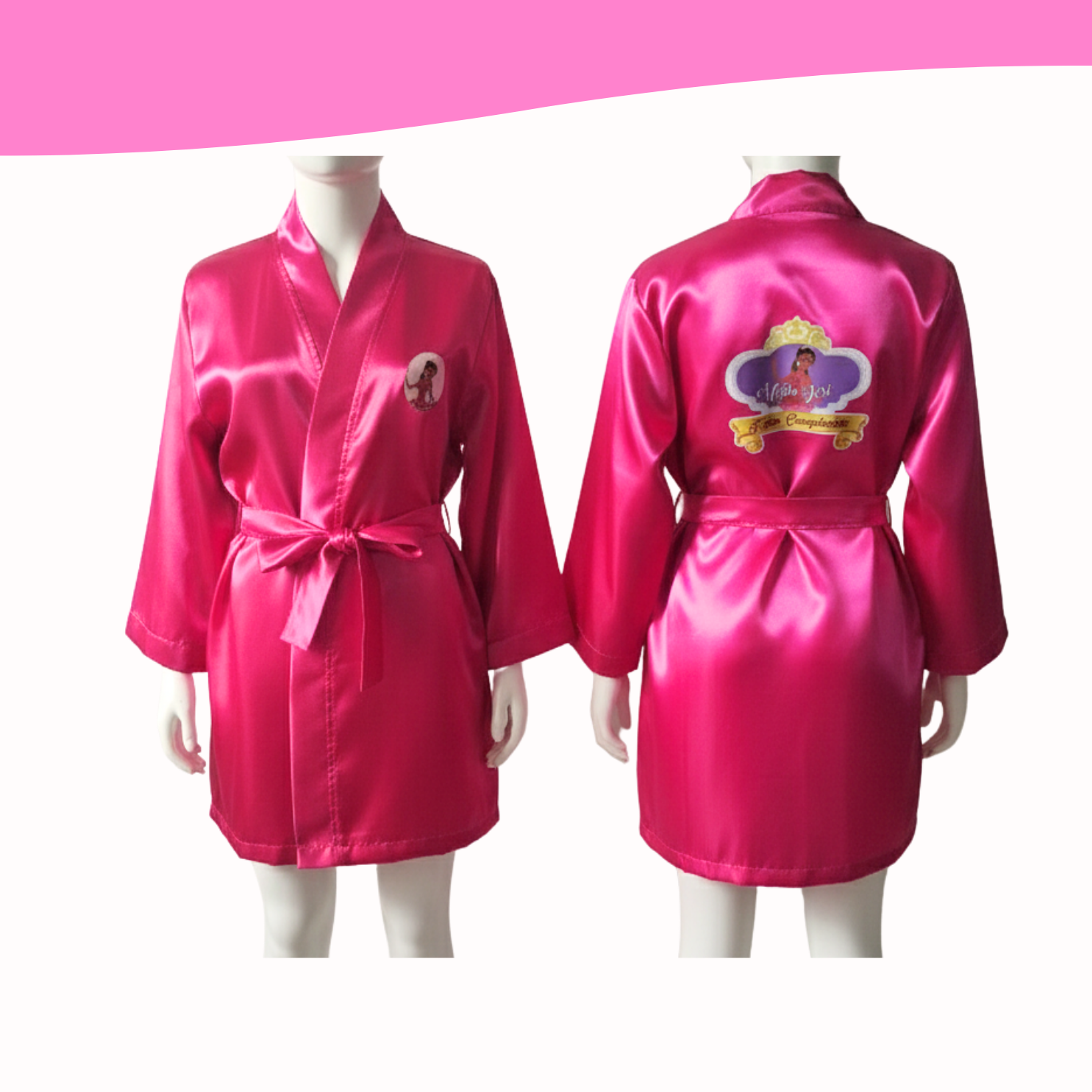 Bata de seda FUCSIA 2