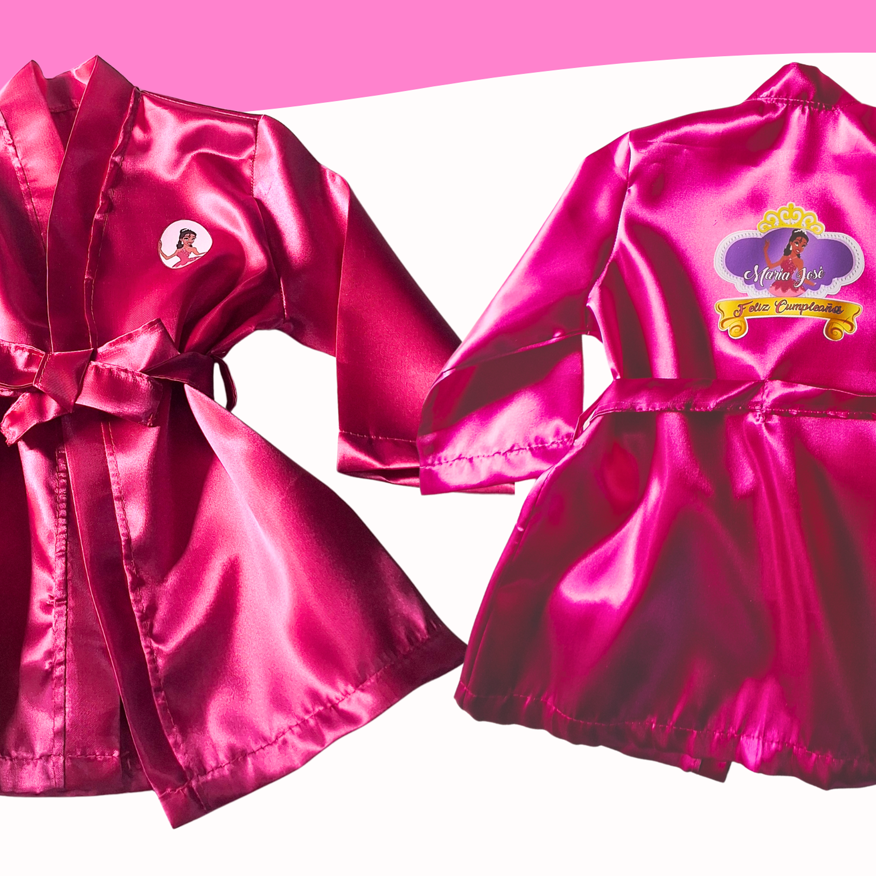 Bata de seda FUCSIA 4