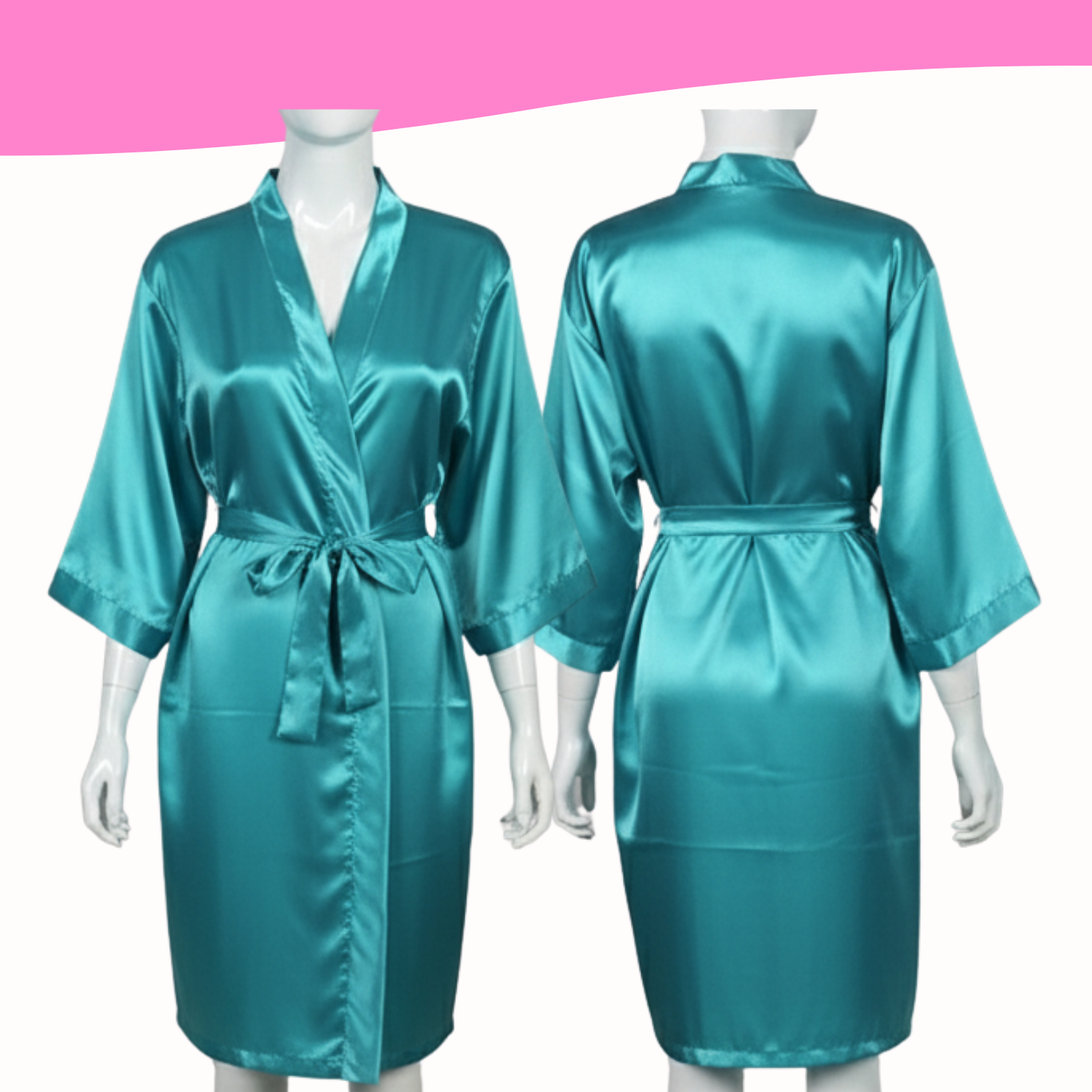 Bata de seda TURQUESA 1