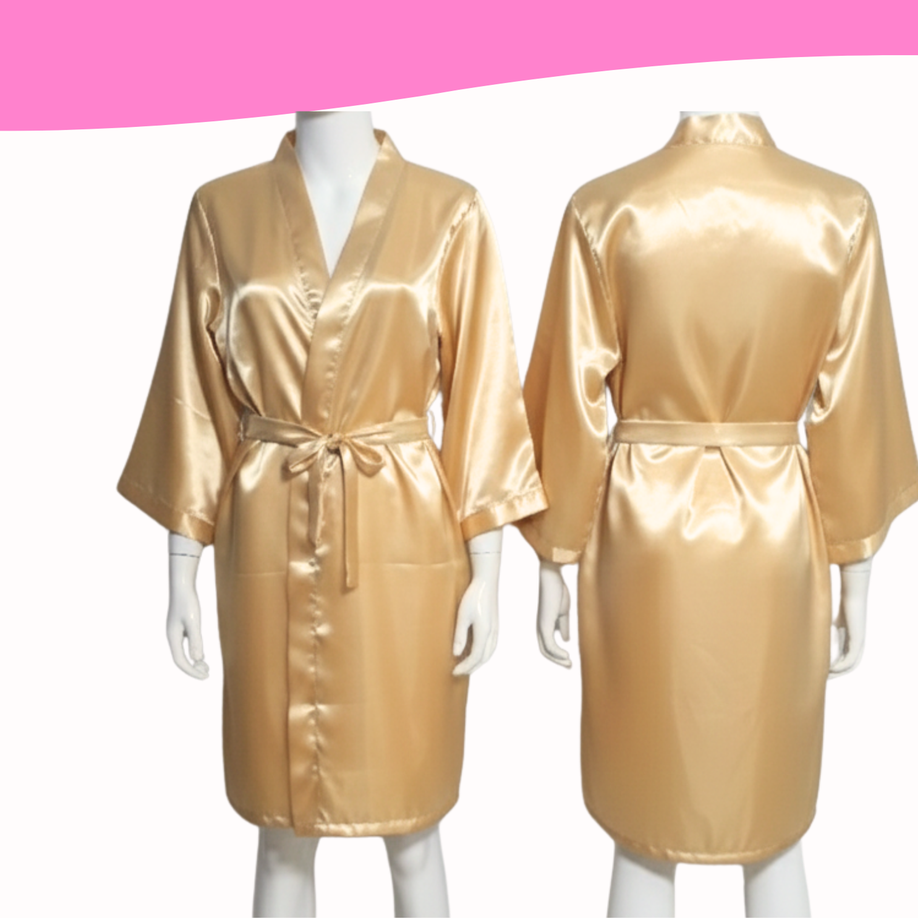 Bata de seda DORADA 1