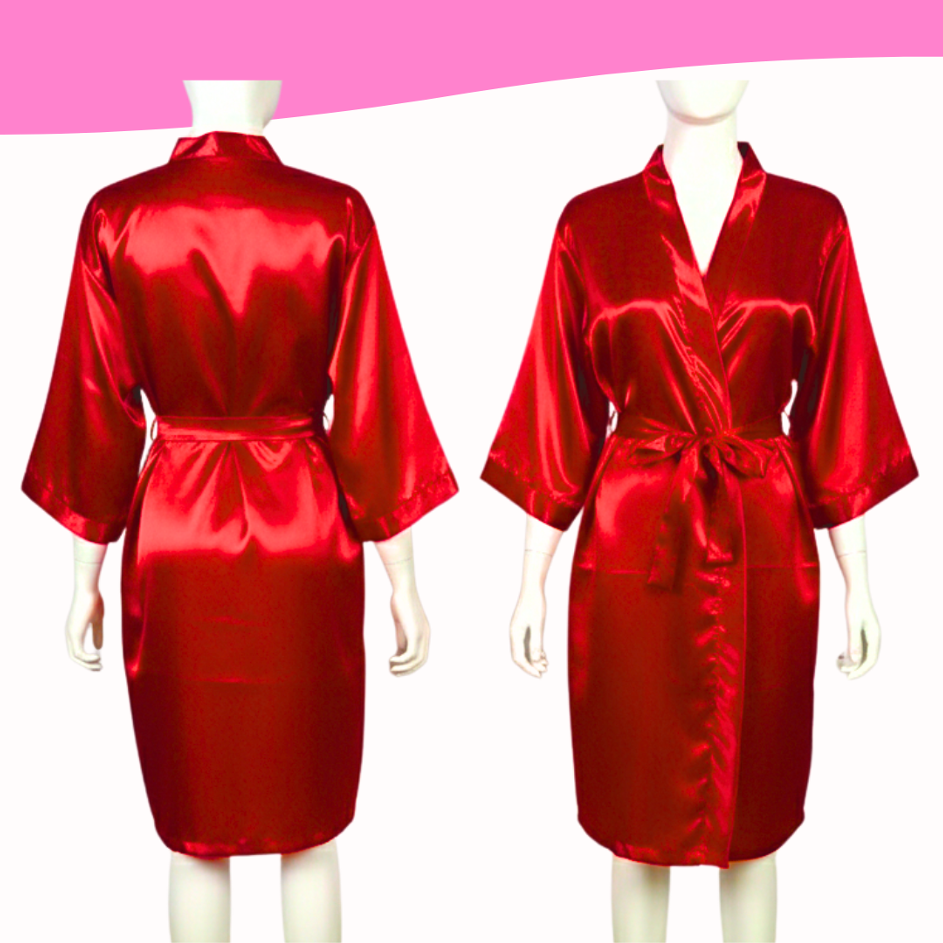 Bata de seda ROJA 1