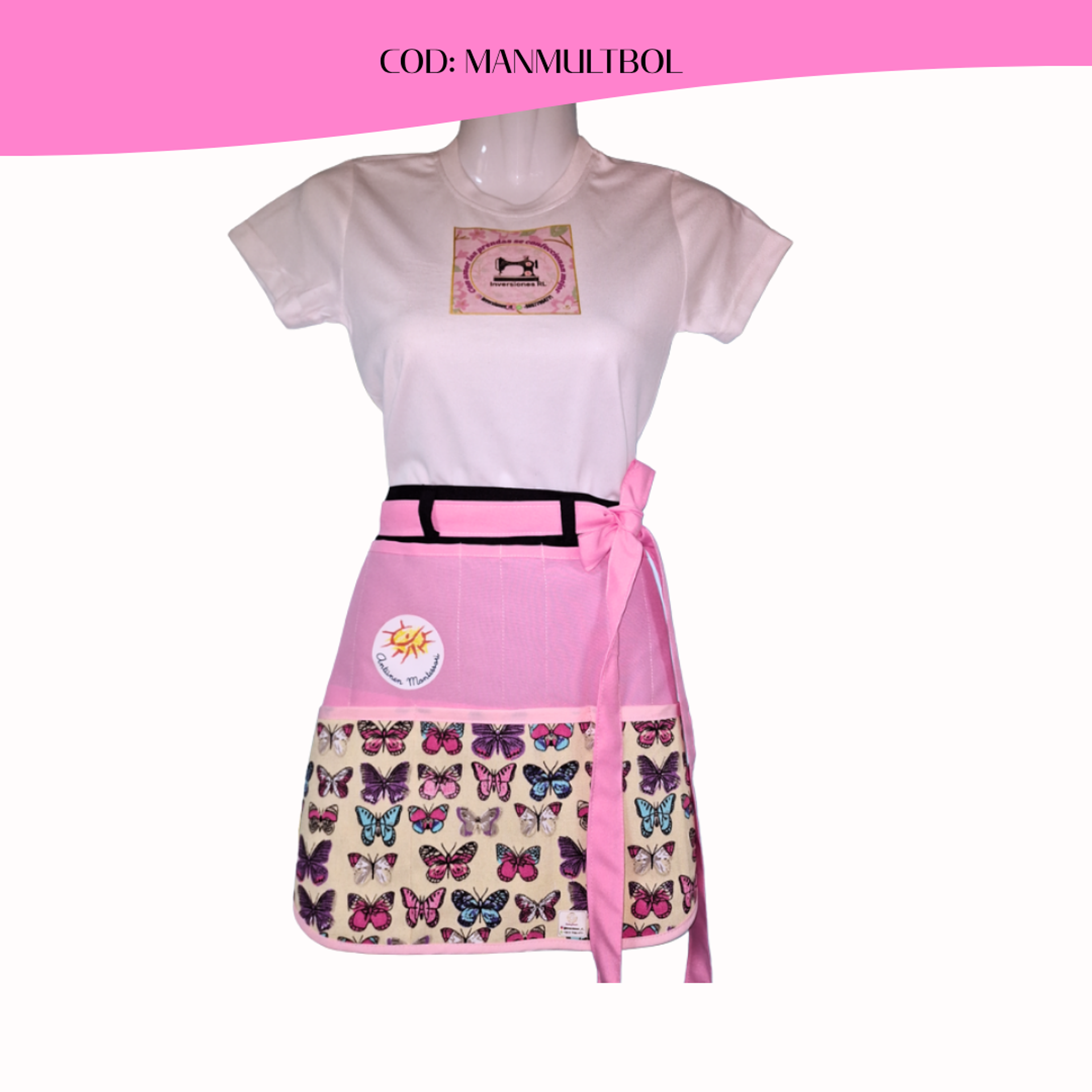 Mandiles Multibolsillos Creativos Curvos 4