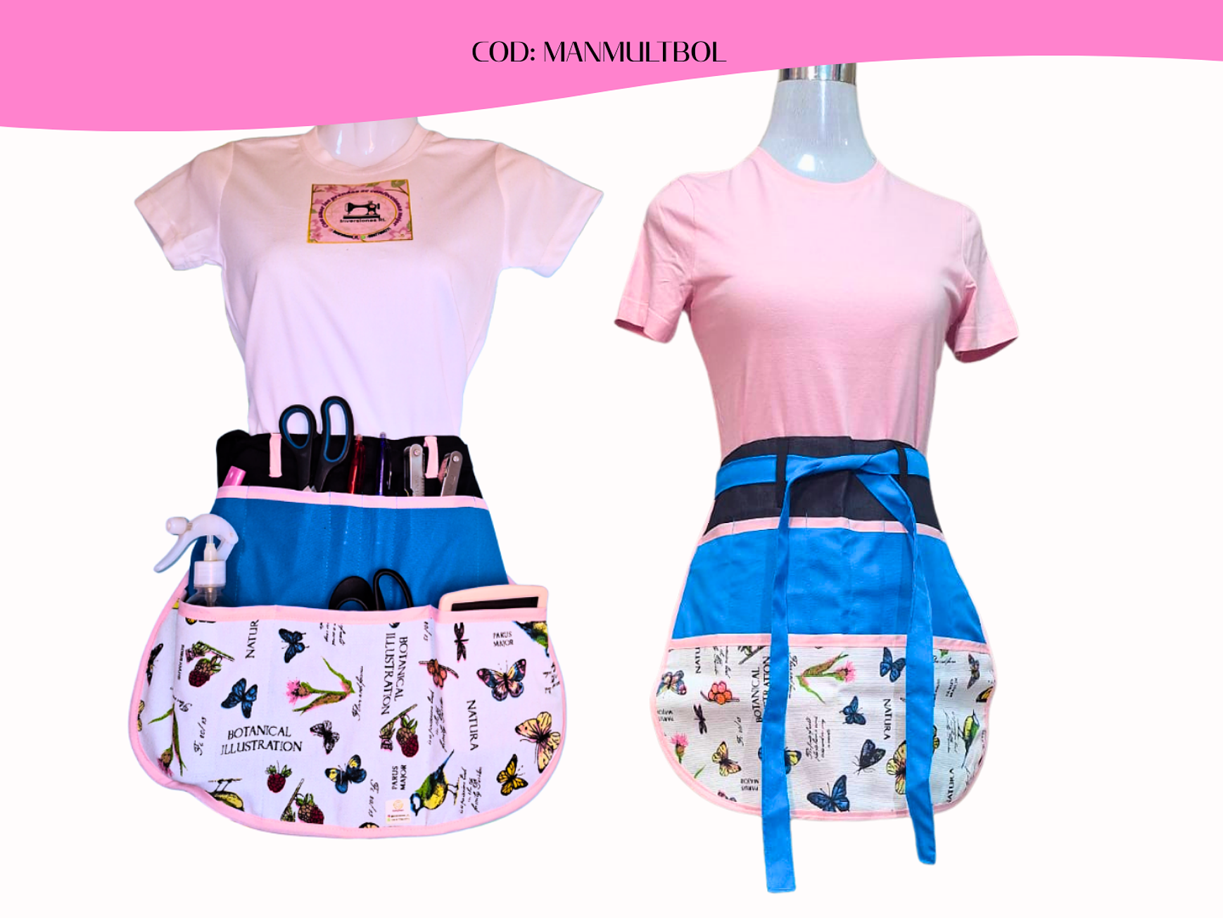 Mandiles Multibolsillos Creativos Curvos 5