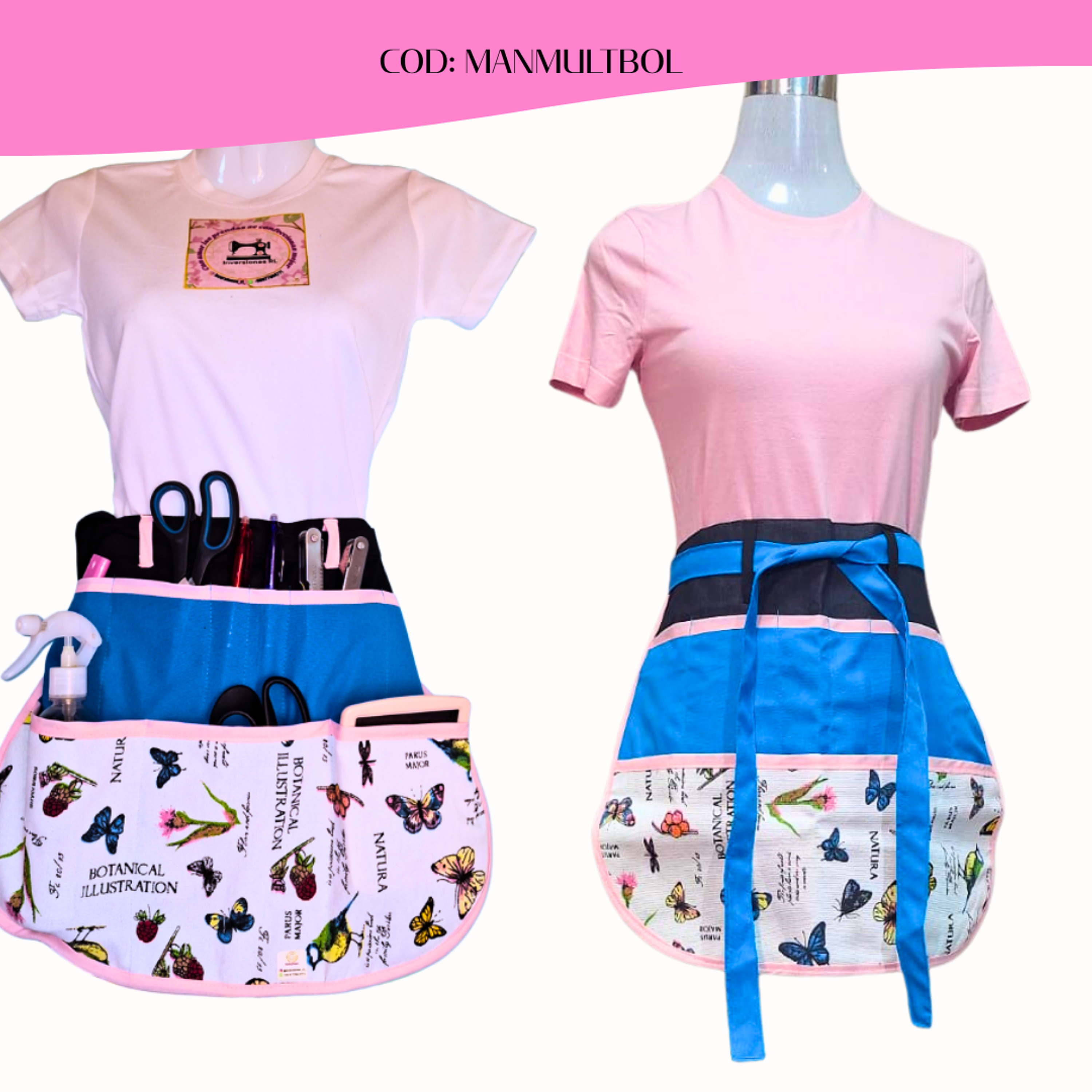 Mandiles Multibolsillos Creativos Curvos 5