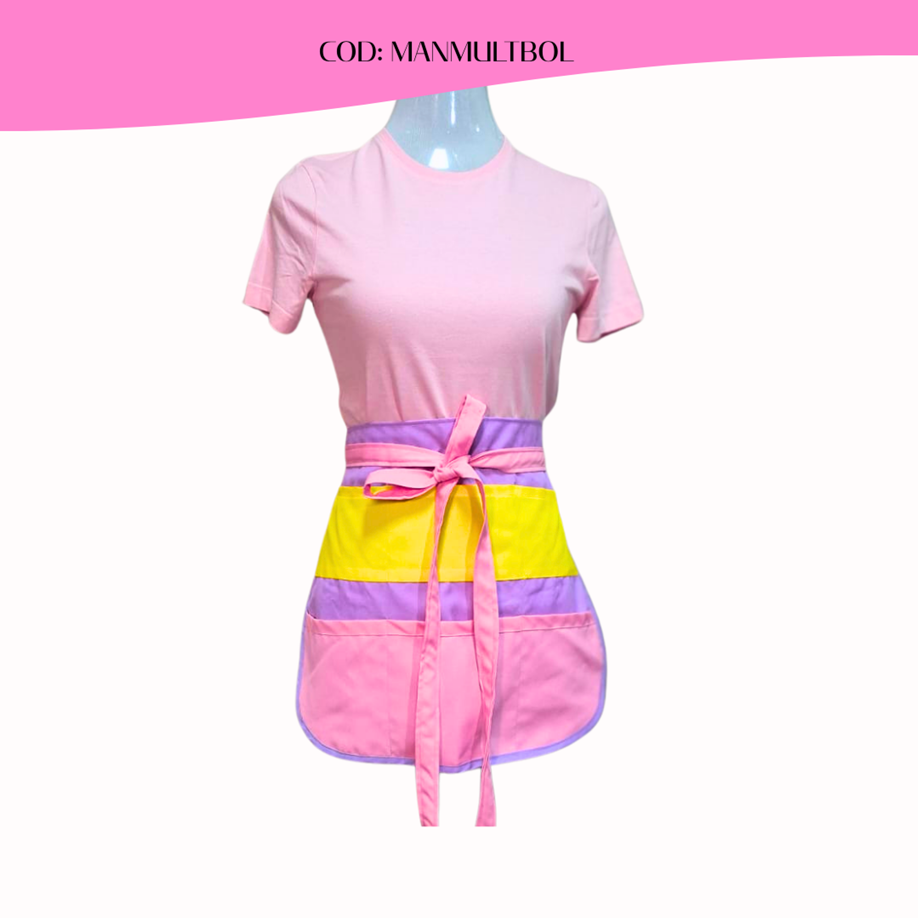 Mandiles Multibolsillos Creativos Curvos 6