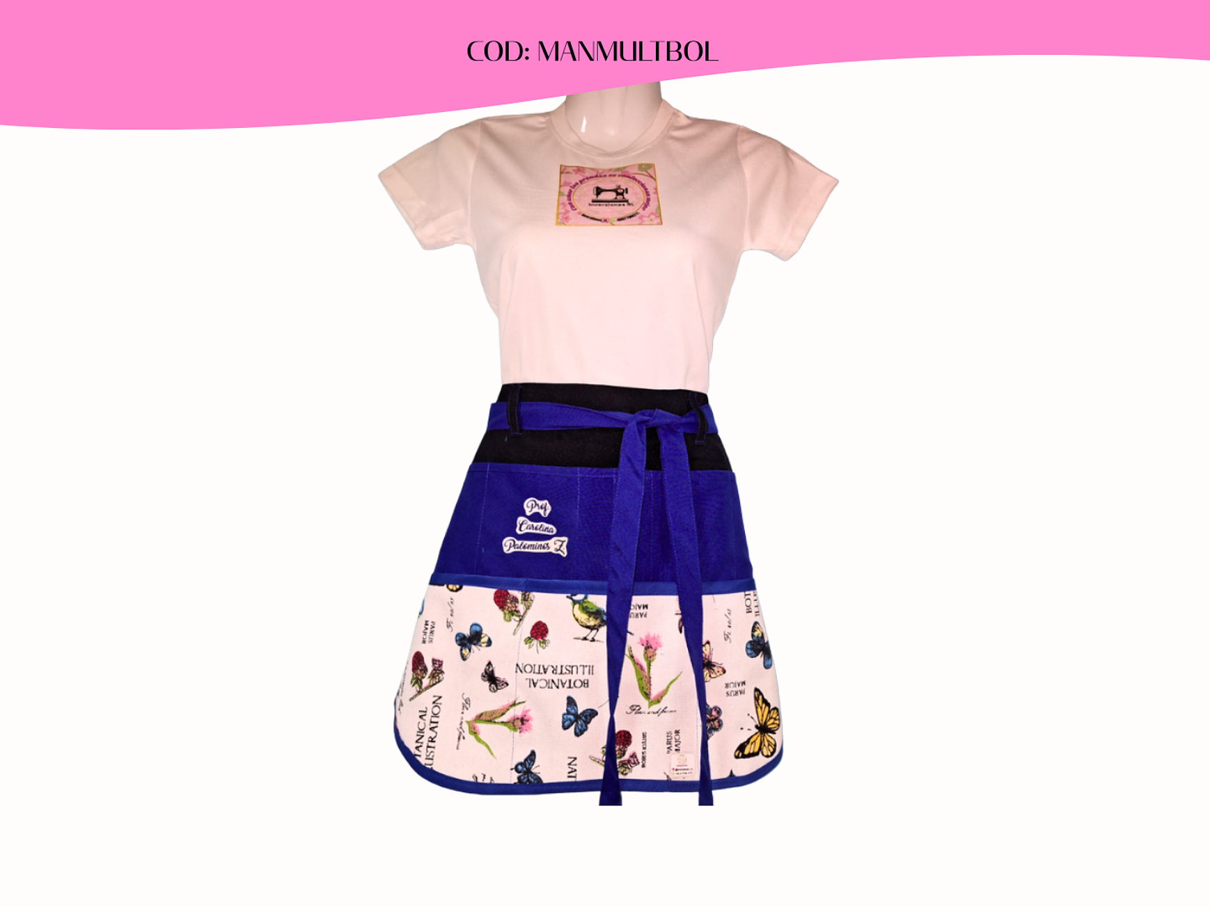 Mandiles Multibolsillos Creativos Curvos 7