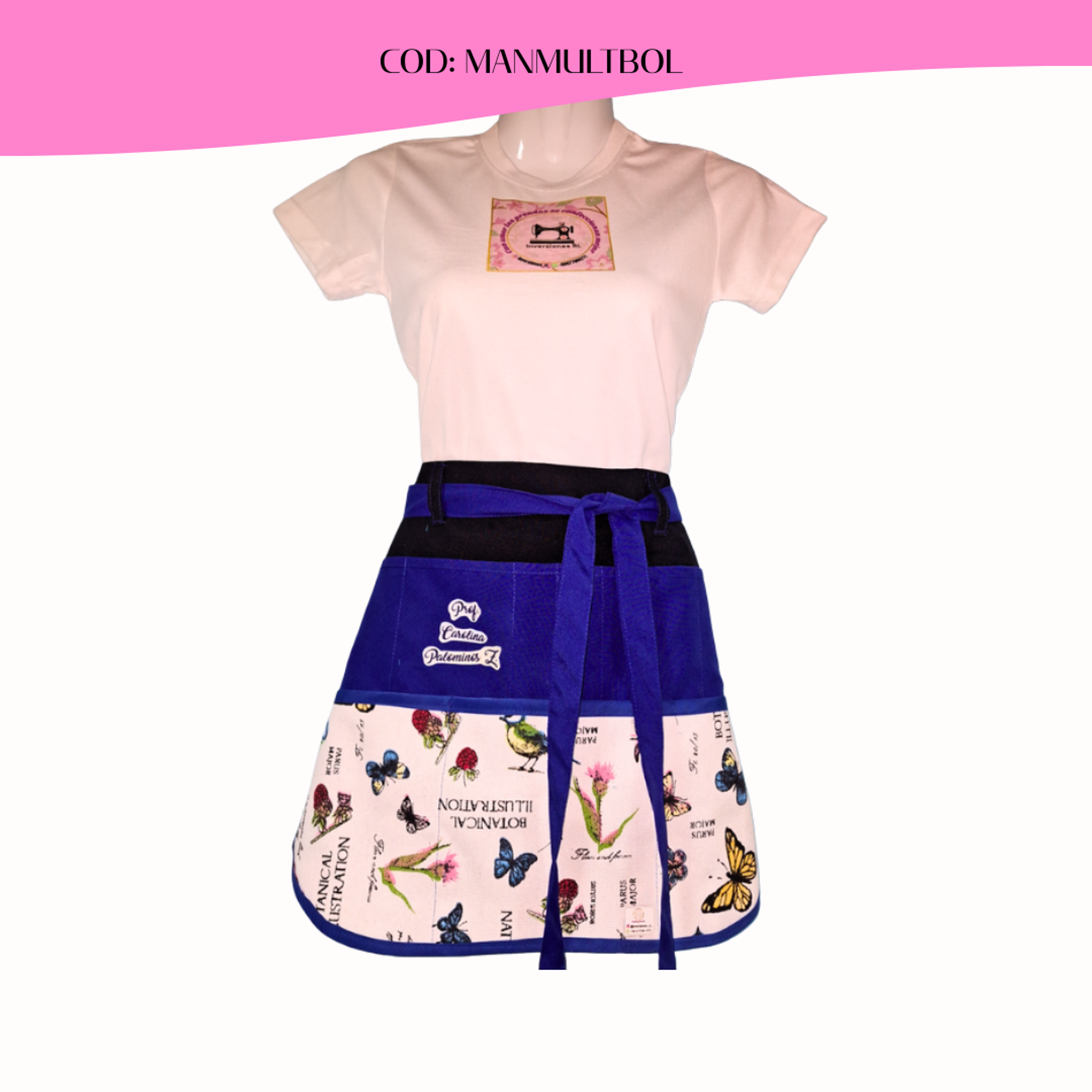 Mandiles Multibolsillos Creativos Curvos 7