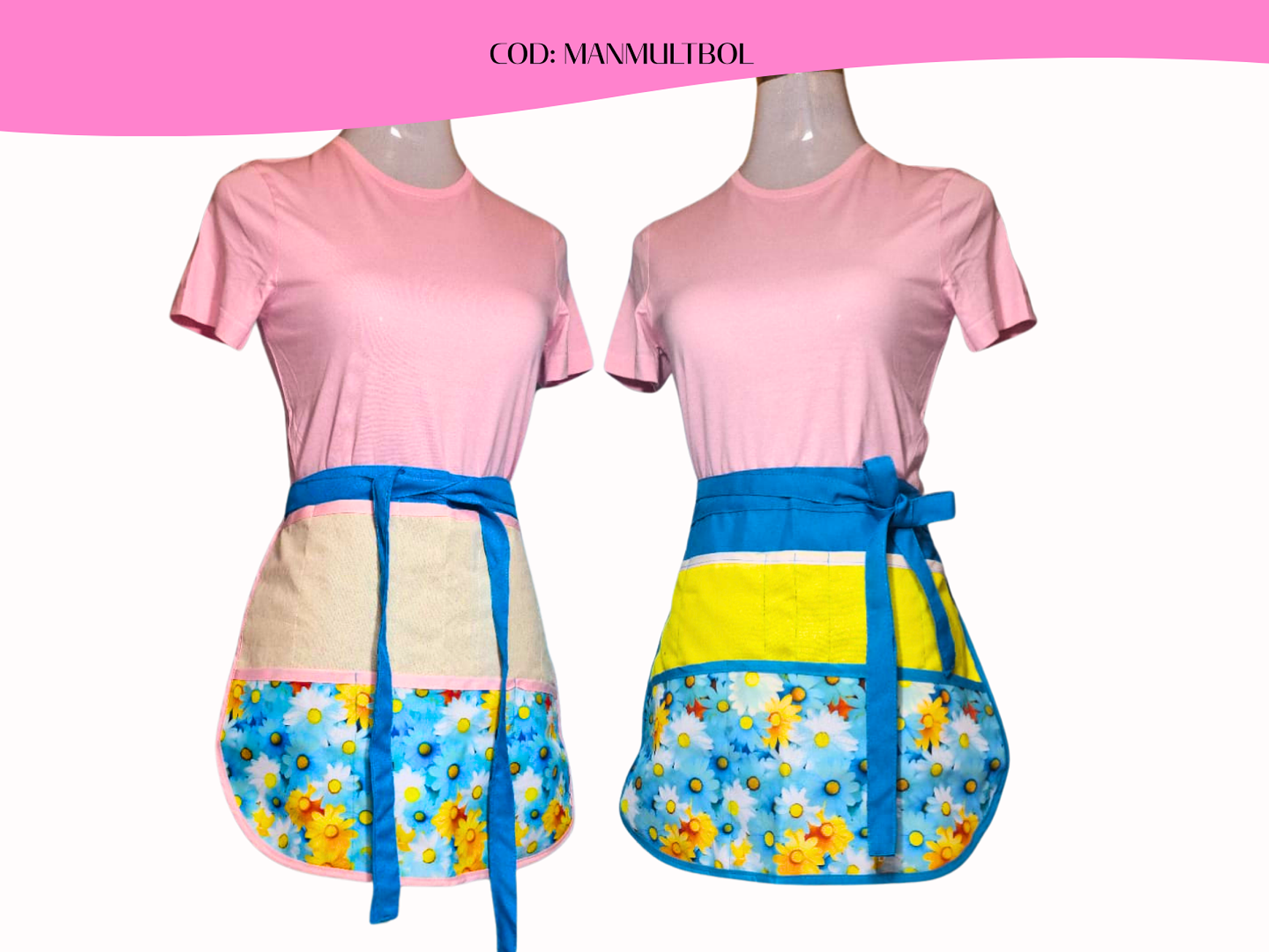 Mandiles Multibolsillos Creativos Curvos 8