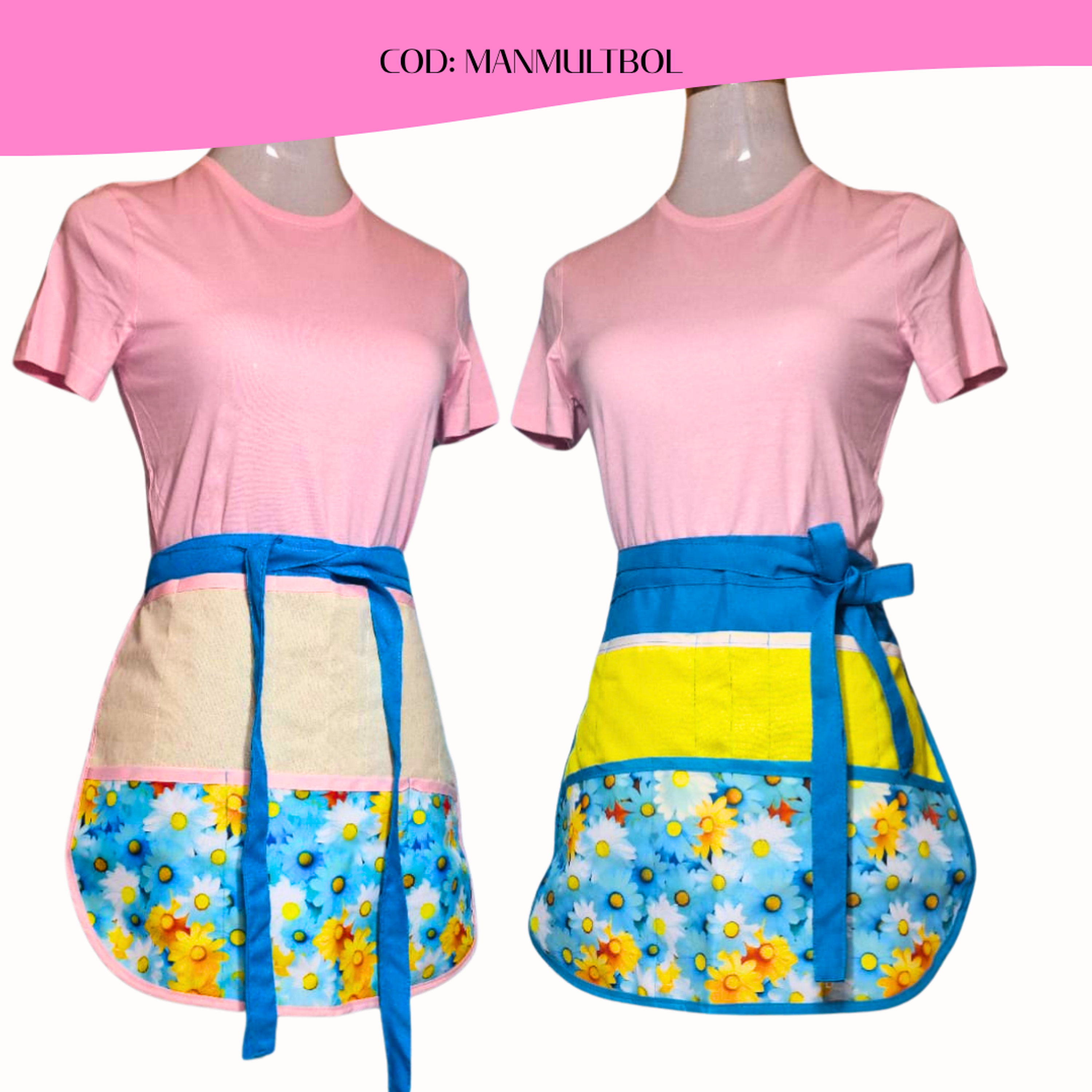 Mandiles Multibolsillos Creativos Curvos 8