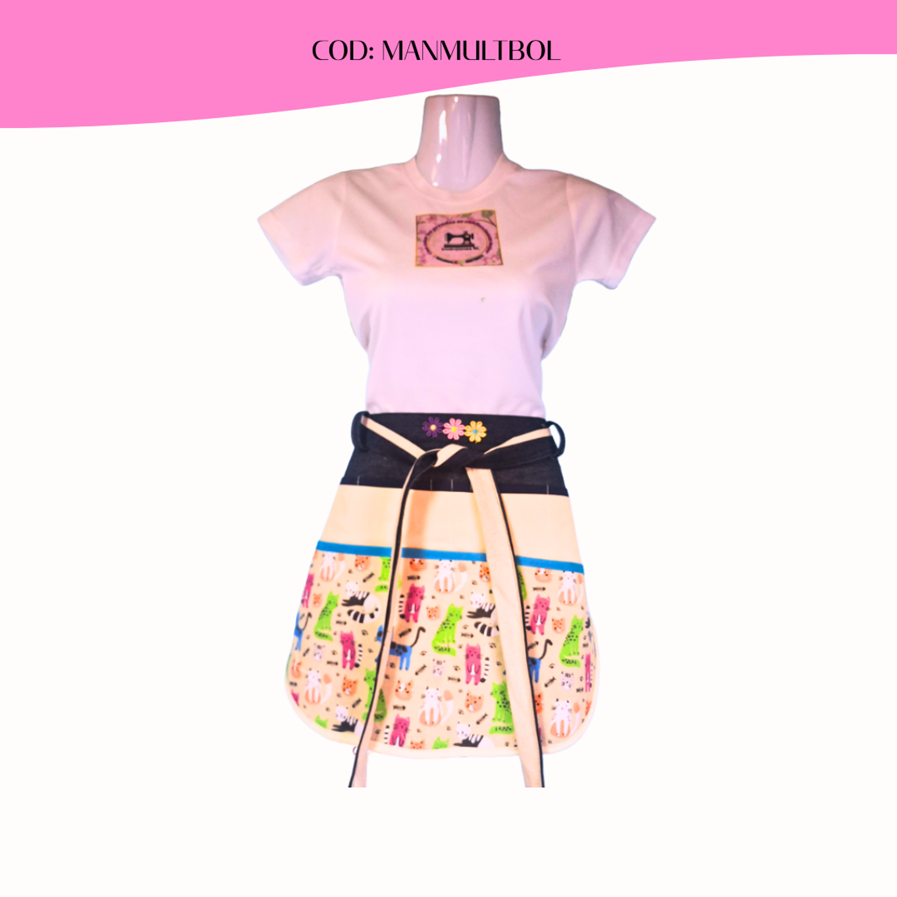 Mandiles Multibolsillos Creativos Curvos 11