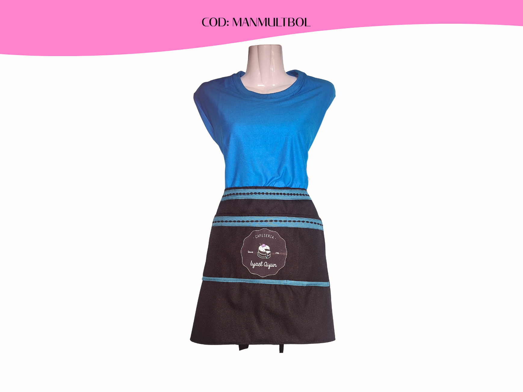 Mandiles Multibolsillos Creativos Curvos 12