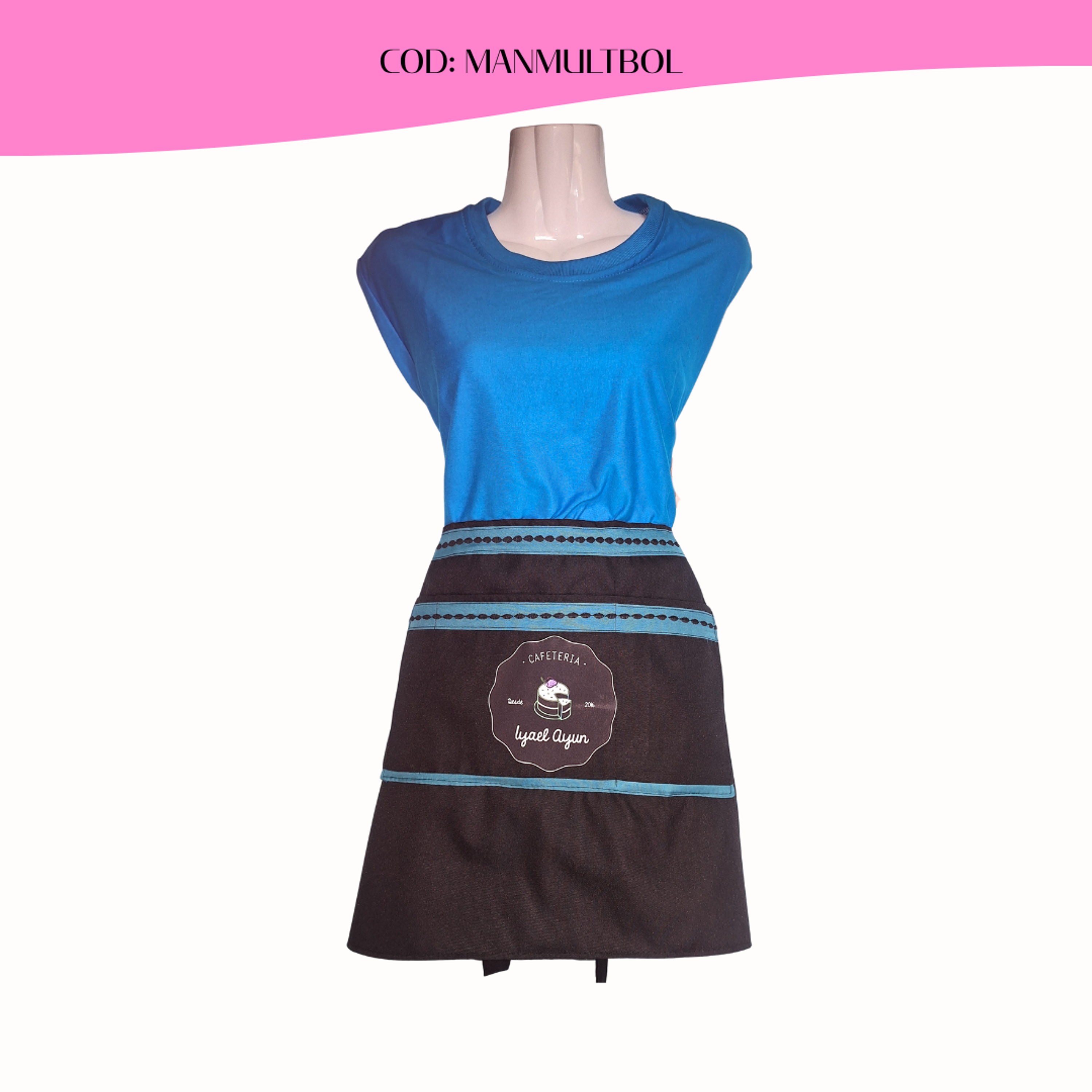 Mandiles Multibolsillos Creativos Curvos 12