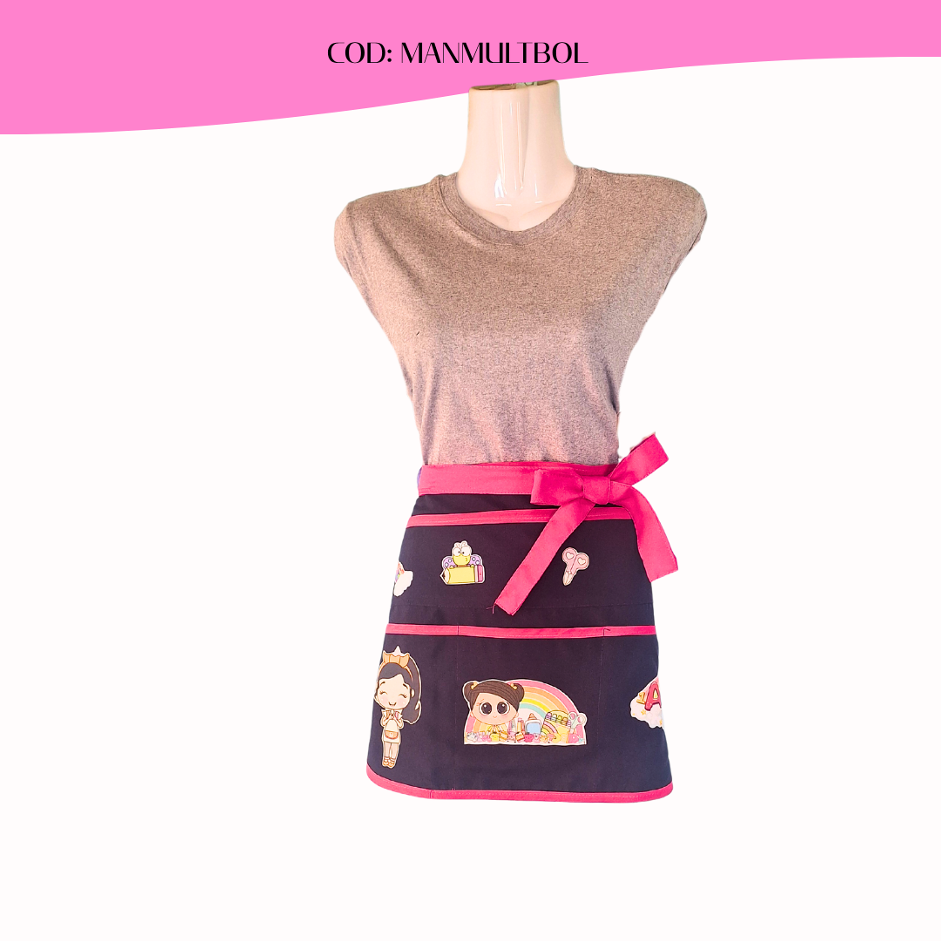 Mandiles Multibolsillos Creativos Curvos 13