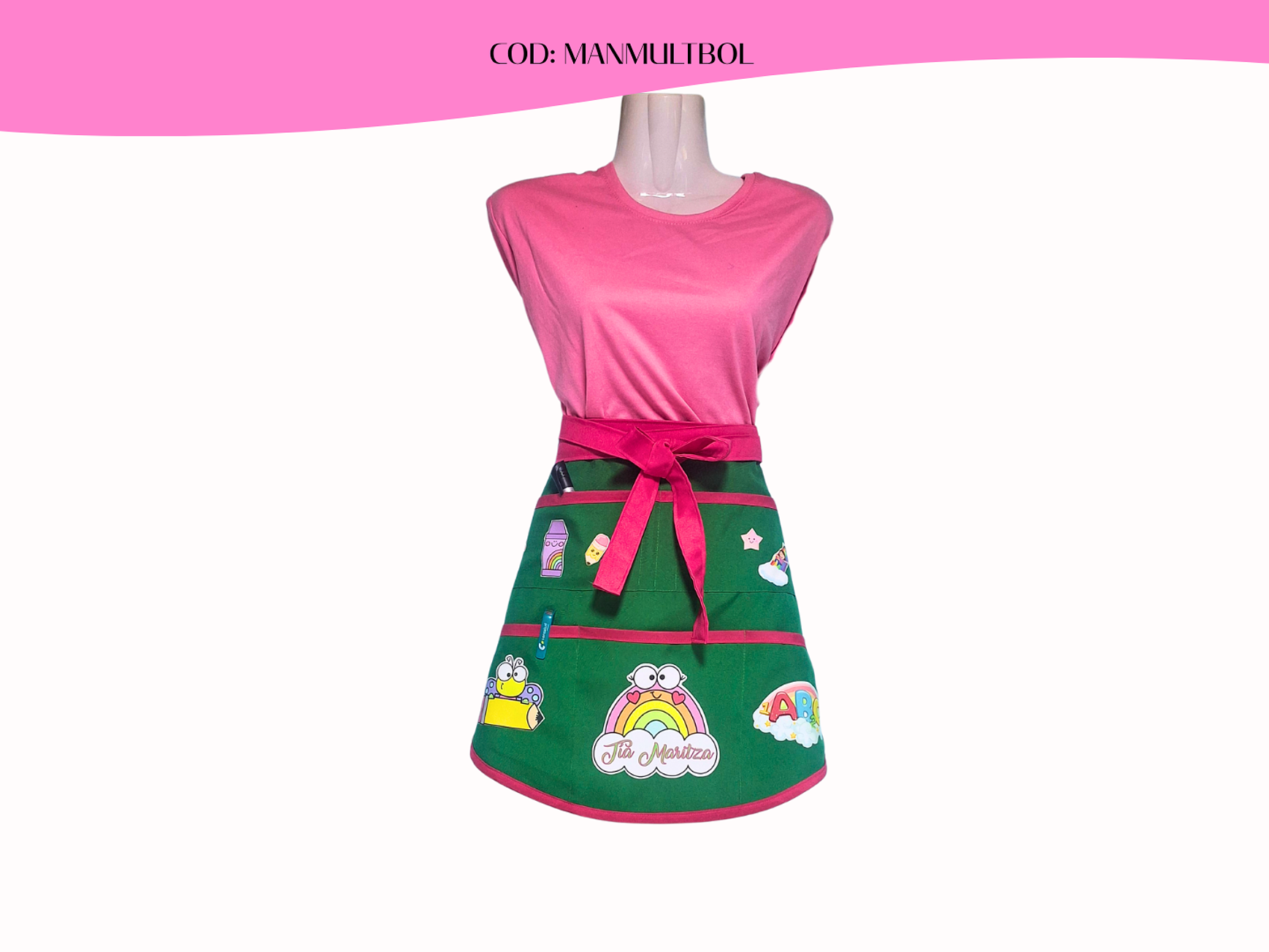 Mandiles Multibolsillos Creativos Curvos 14