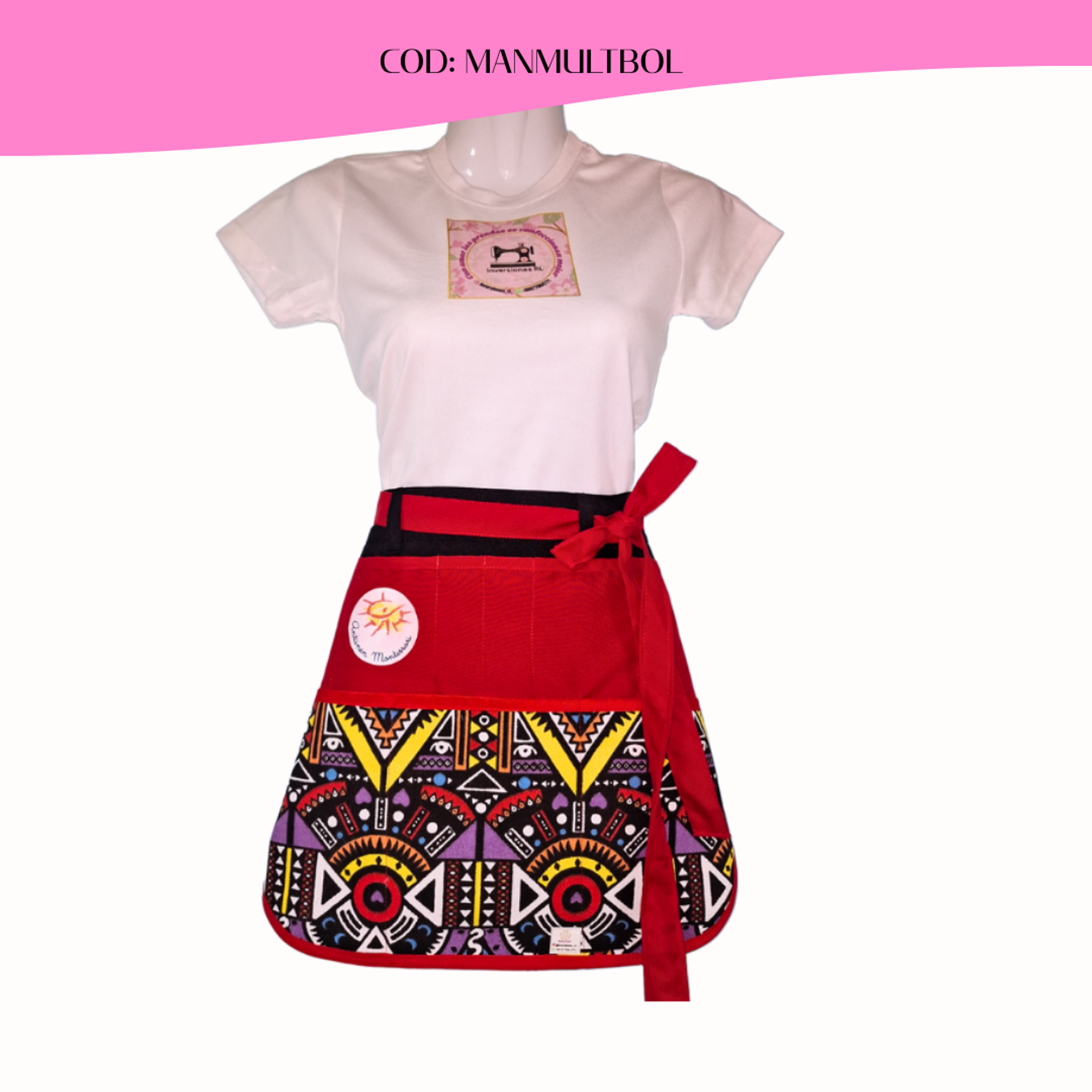 Mandiles Multibolsillos Creativos Curvos 15