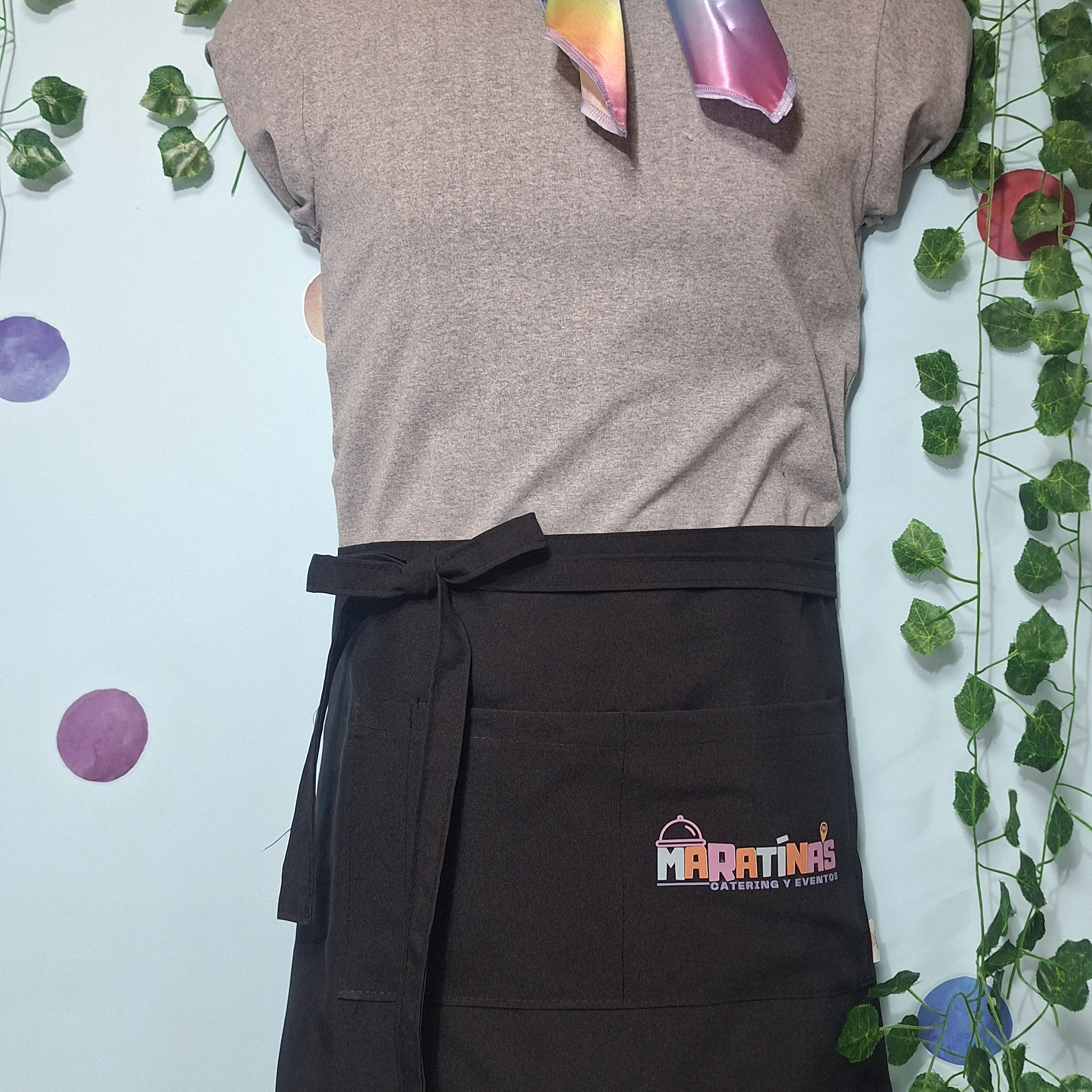 Mandil Clásico Corto Gabardina 2 bolsillos centrales 15