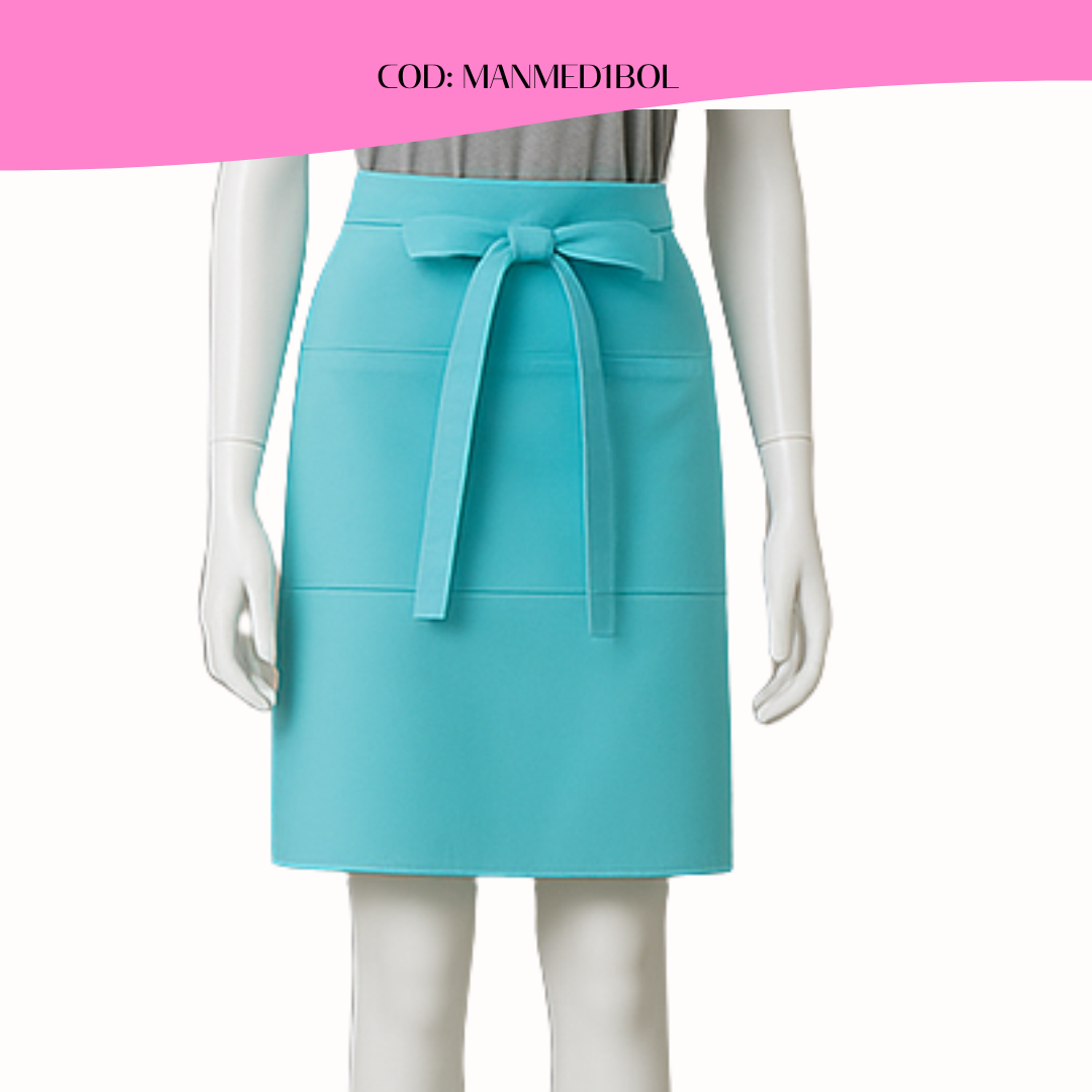 Mandil Clásico Mediano Gabardina 2 bolsillos centrales 14