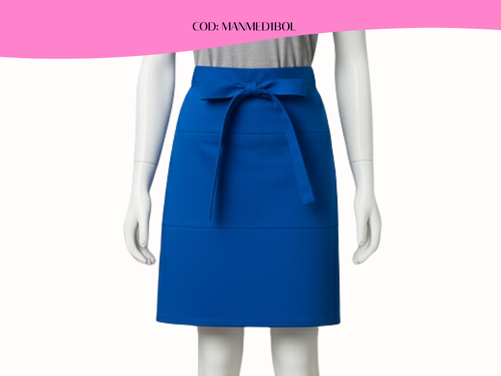 Mandil Clásico Mediano Gabardina 2 bolsillos centrales 15