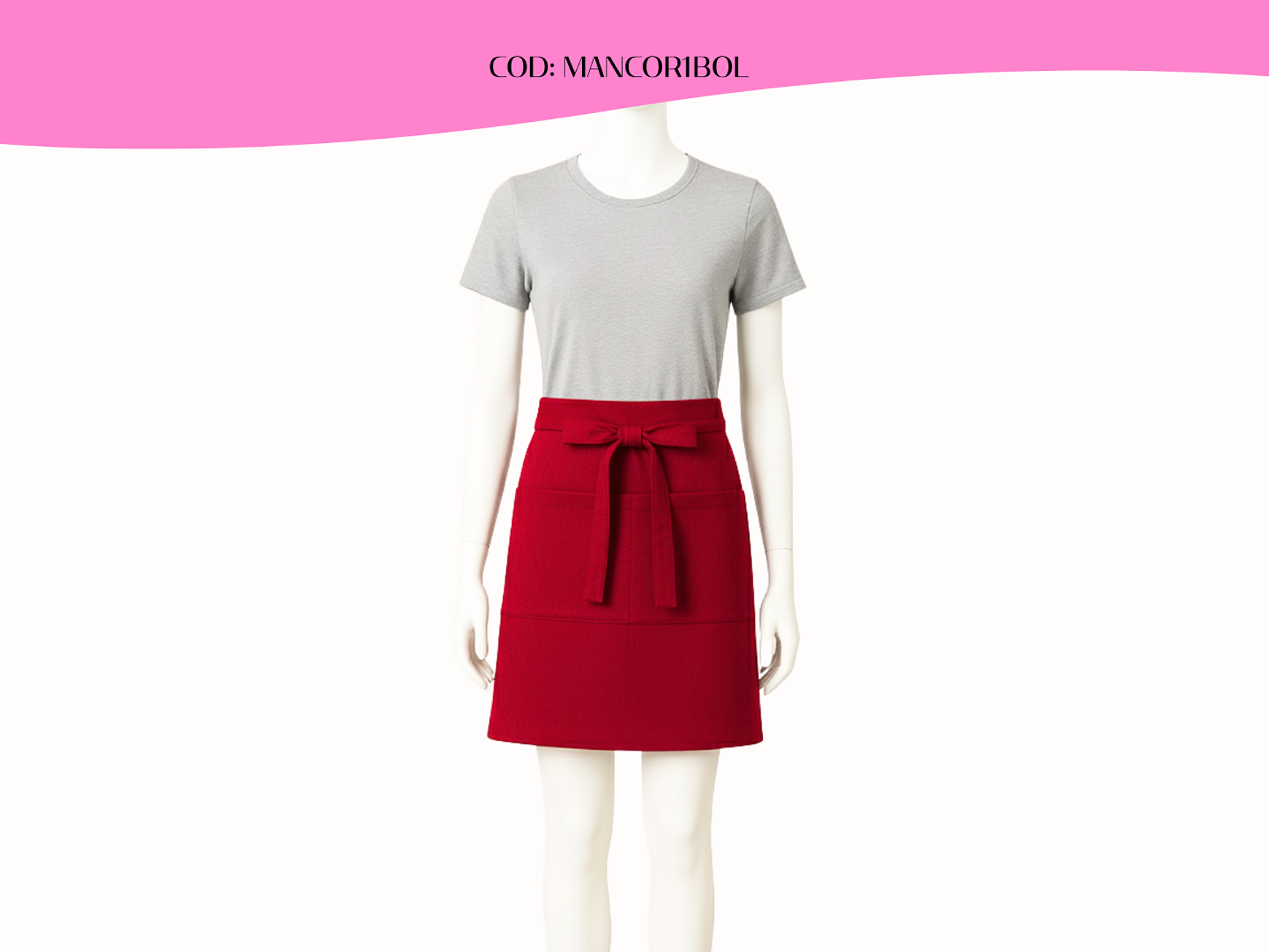 Mandil Clásico Corto Gabardina 2 bolsillos centrales 8