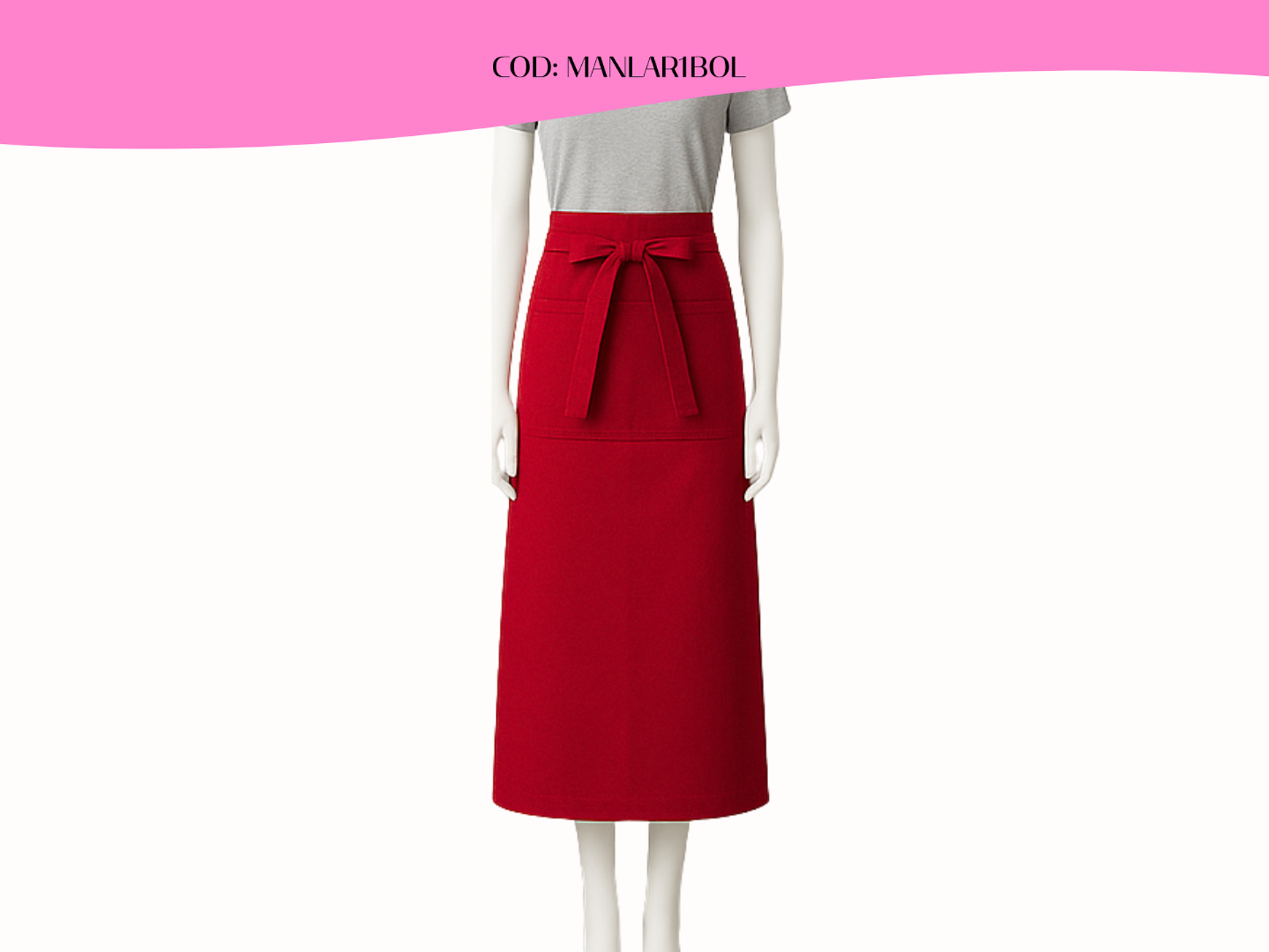 Mandil Largo Clásico Gabardina 2 bolsillos centrales 2