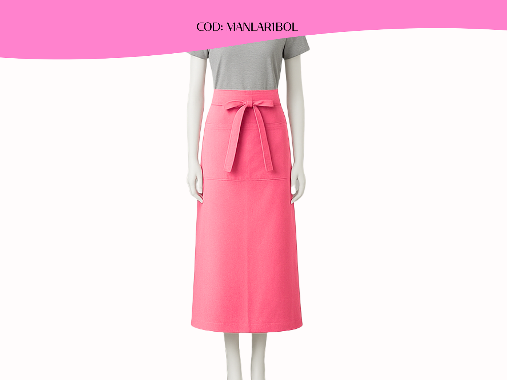 Mandil Largo Clásico Gabardina 2 bolsillos centrales 5