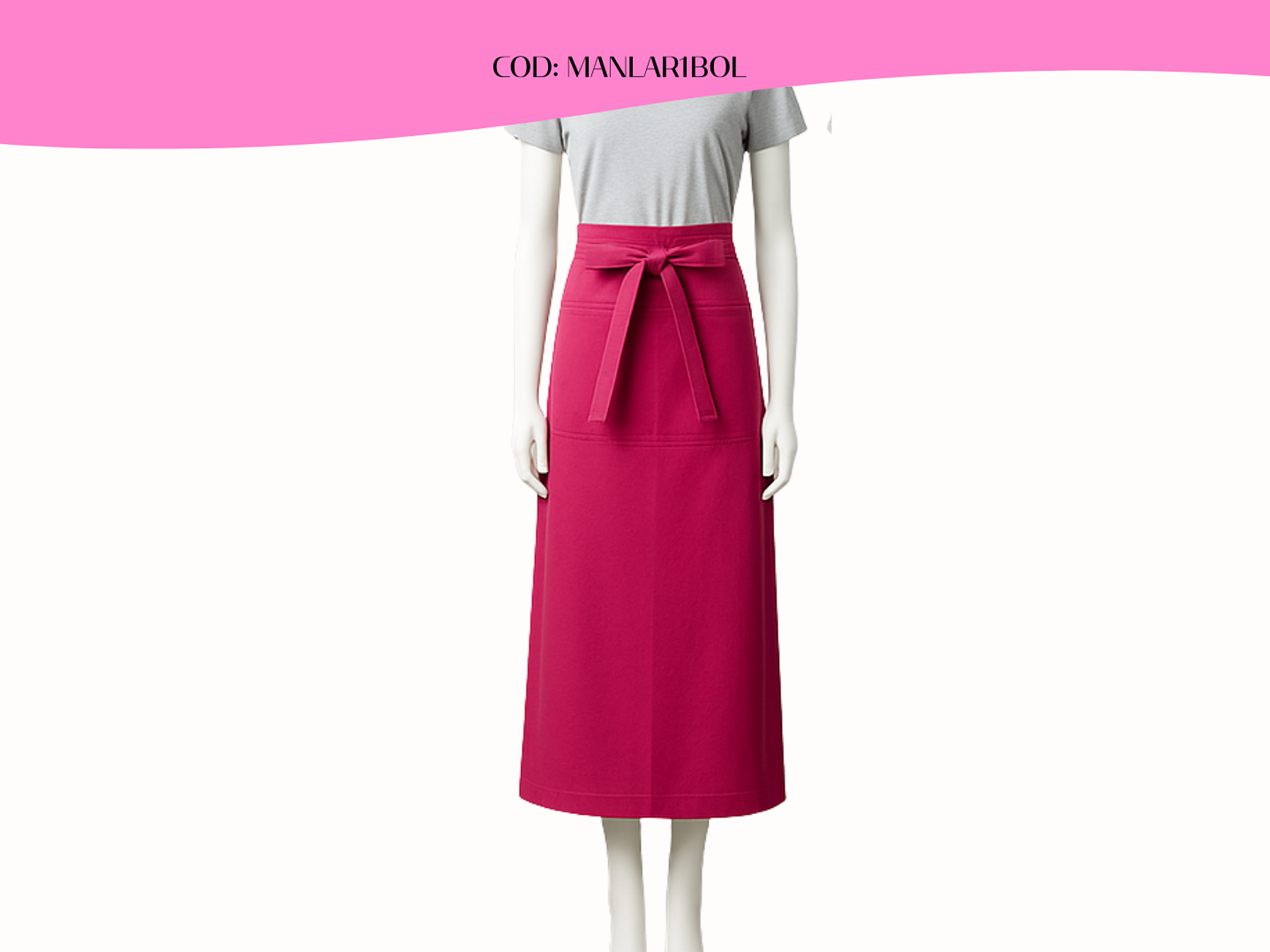 Mandil Largo Clásico Gabardina 2 bolsillos centrales 6