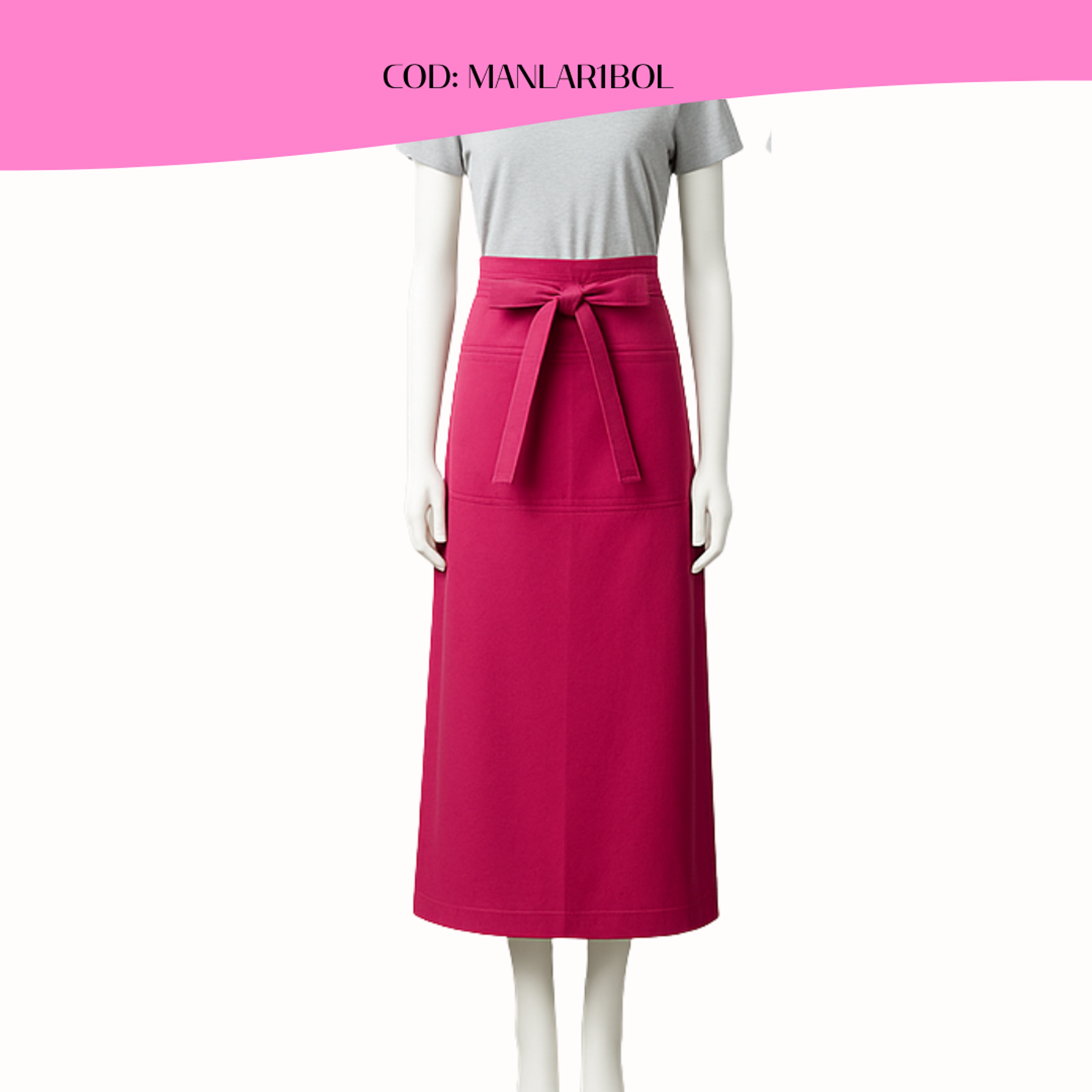 Mandil Largo Clásico Gabardina 2 bolsillos centrales 6