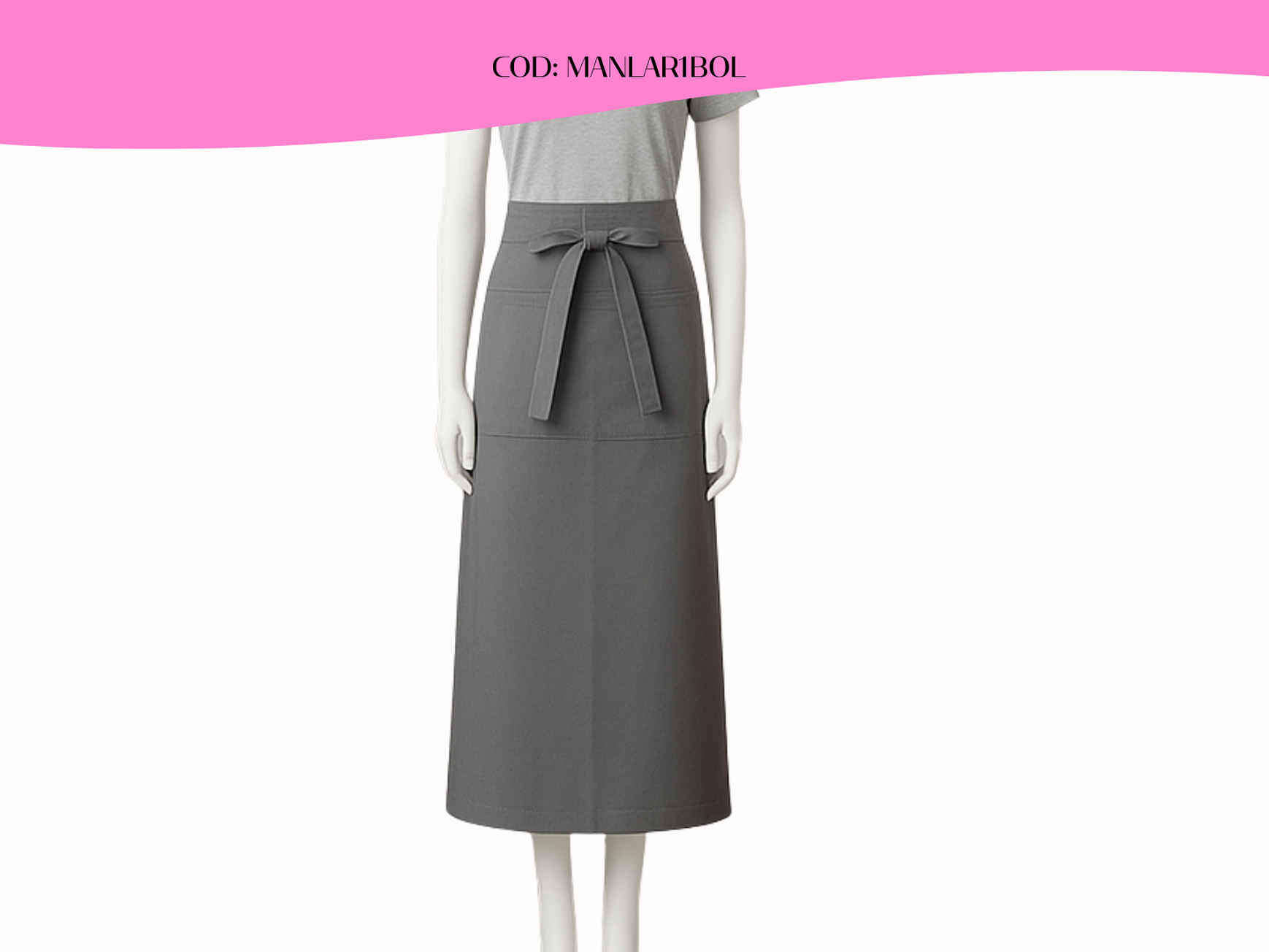 Mandil Largo Clásico Gabardina 2 bolsillos centrales 7