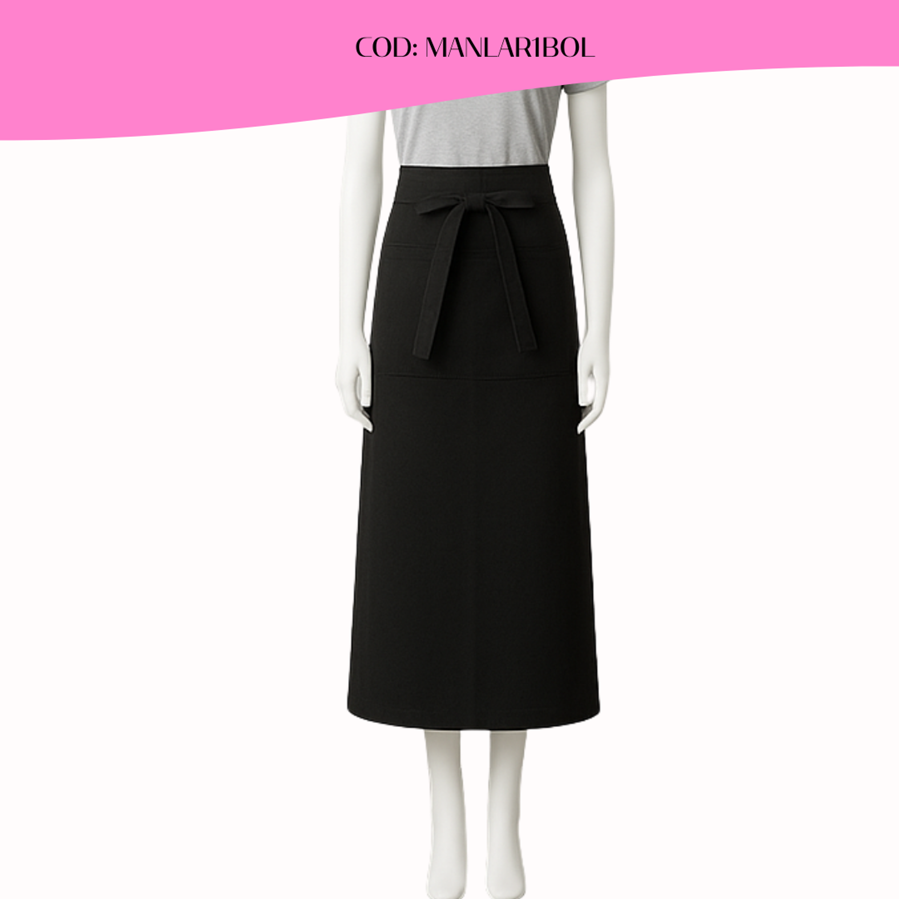 Mandil Largo Clásico Gabardina 2 bolsillos centrales 8