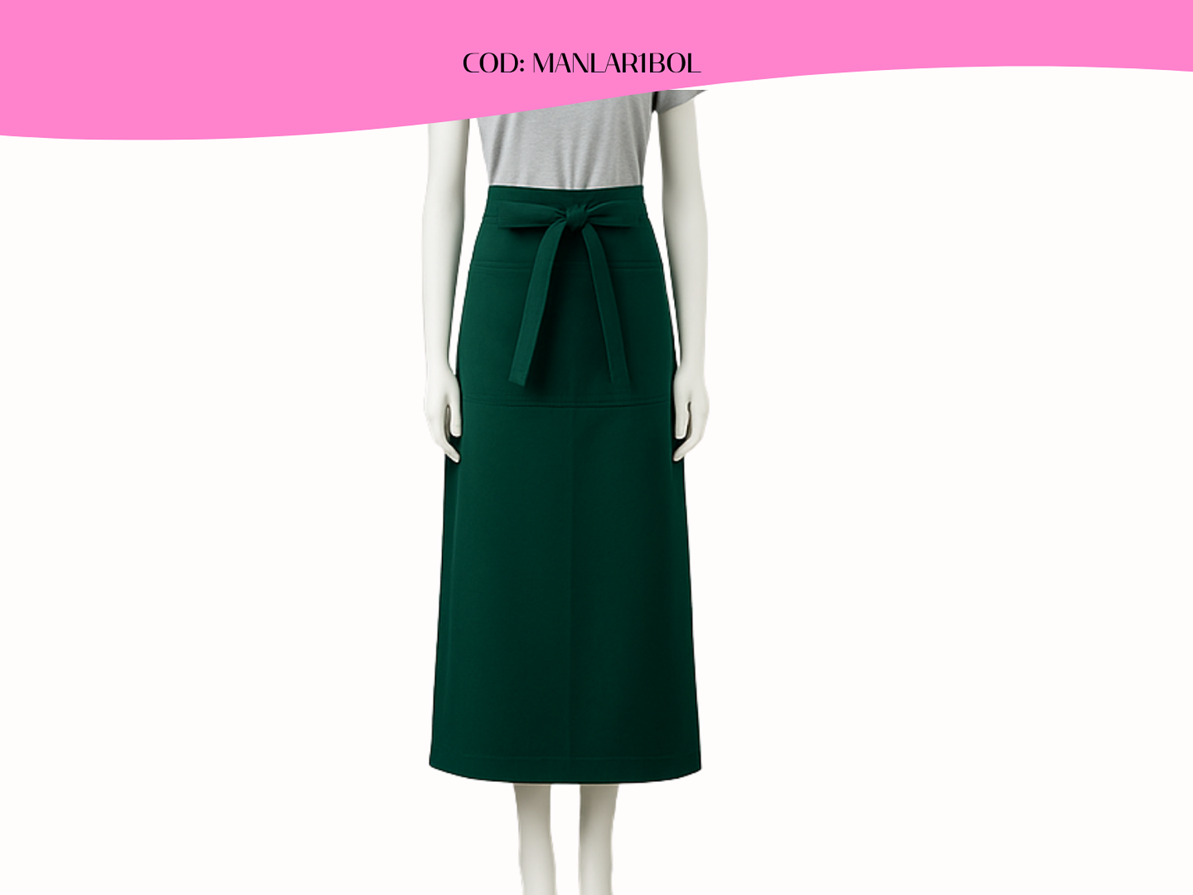 Mandil Largo Clásico Gabardina 2 bolsillos centrales 10