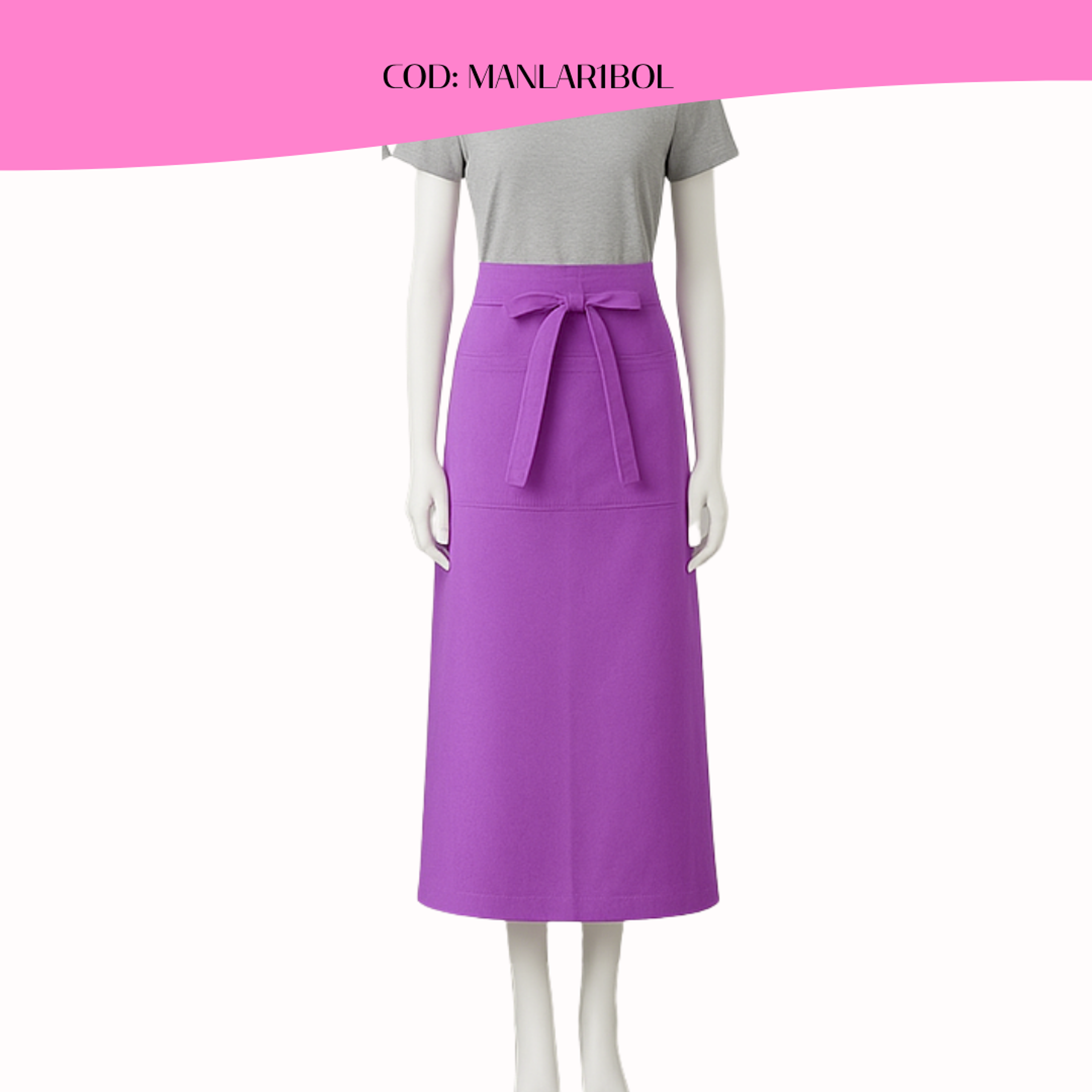 Mandil Largo Clásico Gabardina 2 bolsillos centrales 11