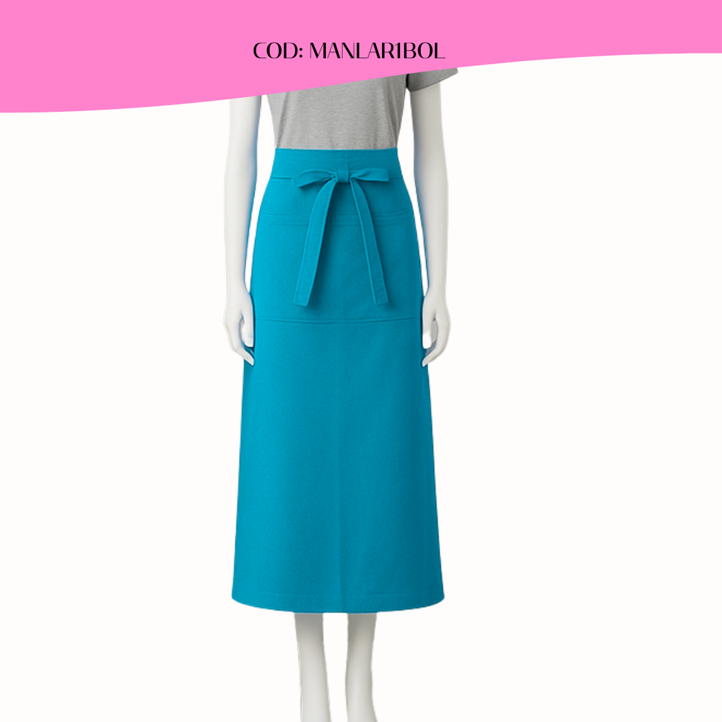 Mandil Largo Clásico Gabardina 2 bolsillos centrales 12