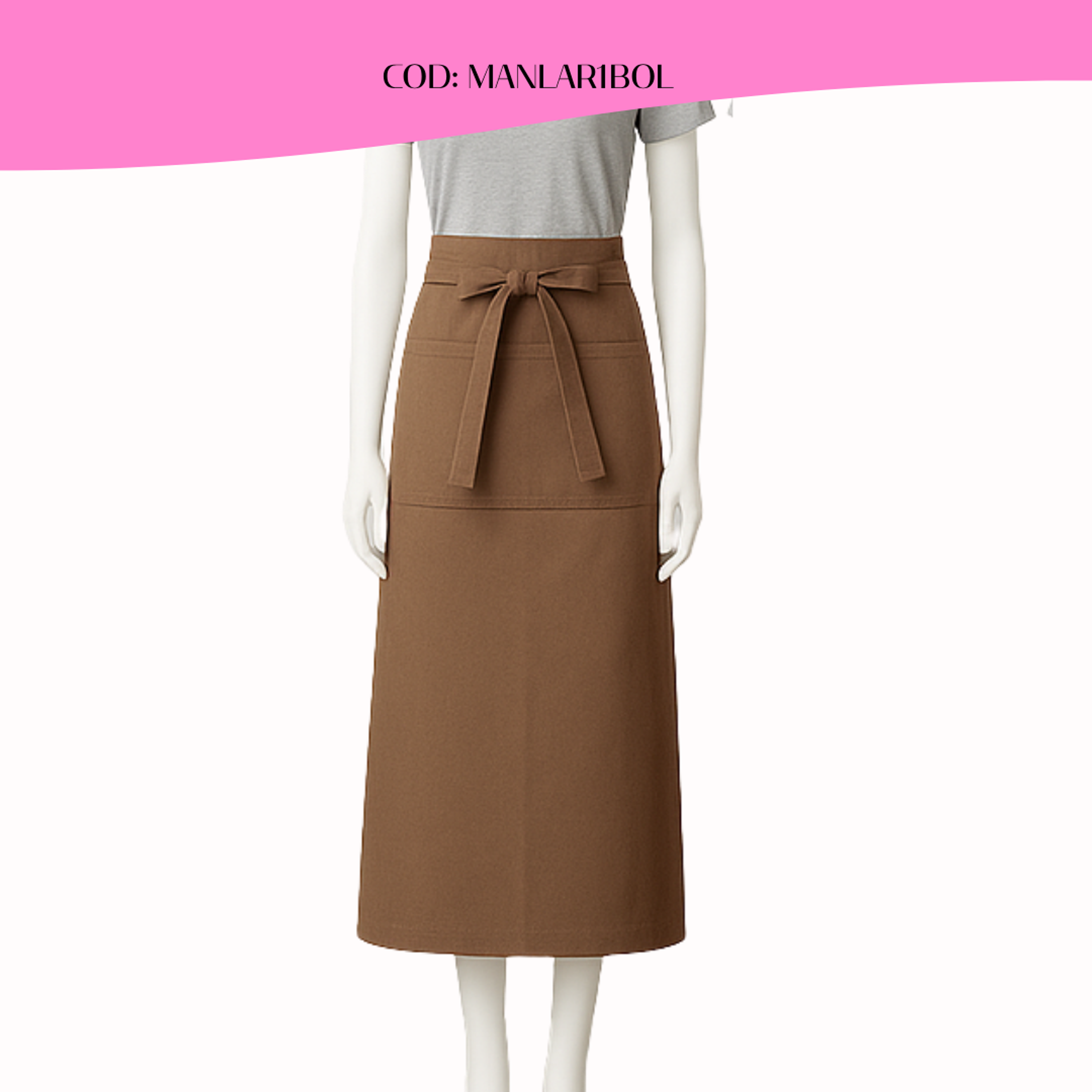 Mandil Largo Clásico Gabardina 2 bolsillos centrales 14