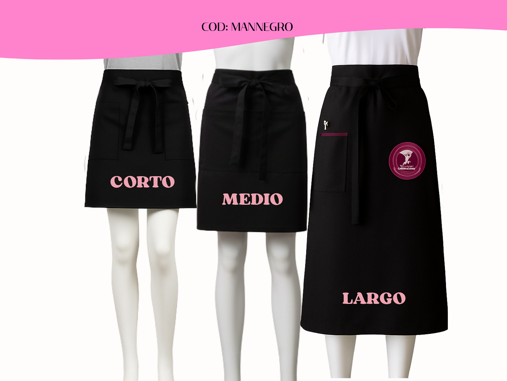 Mandil Clásico Gabardina 2 bolsillos centrales 3