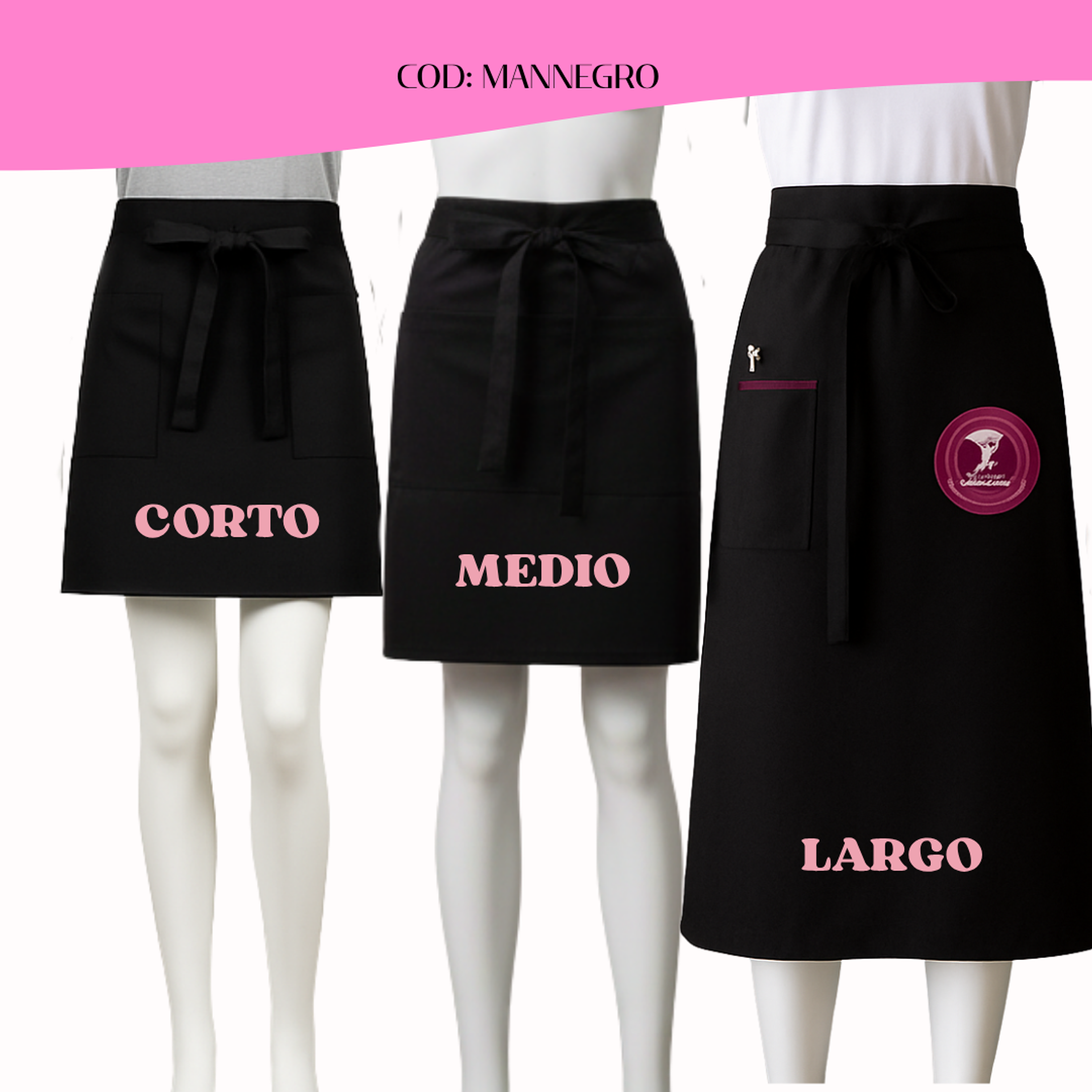 Mandil Clásico Gabardina 2 bolsillos centrales 3