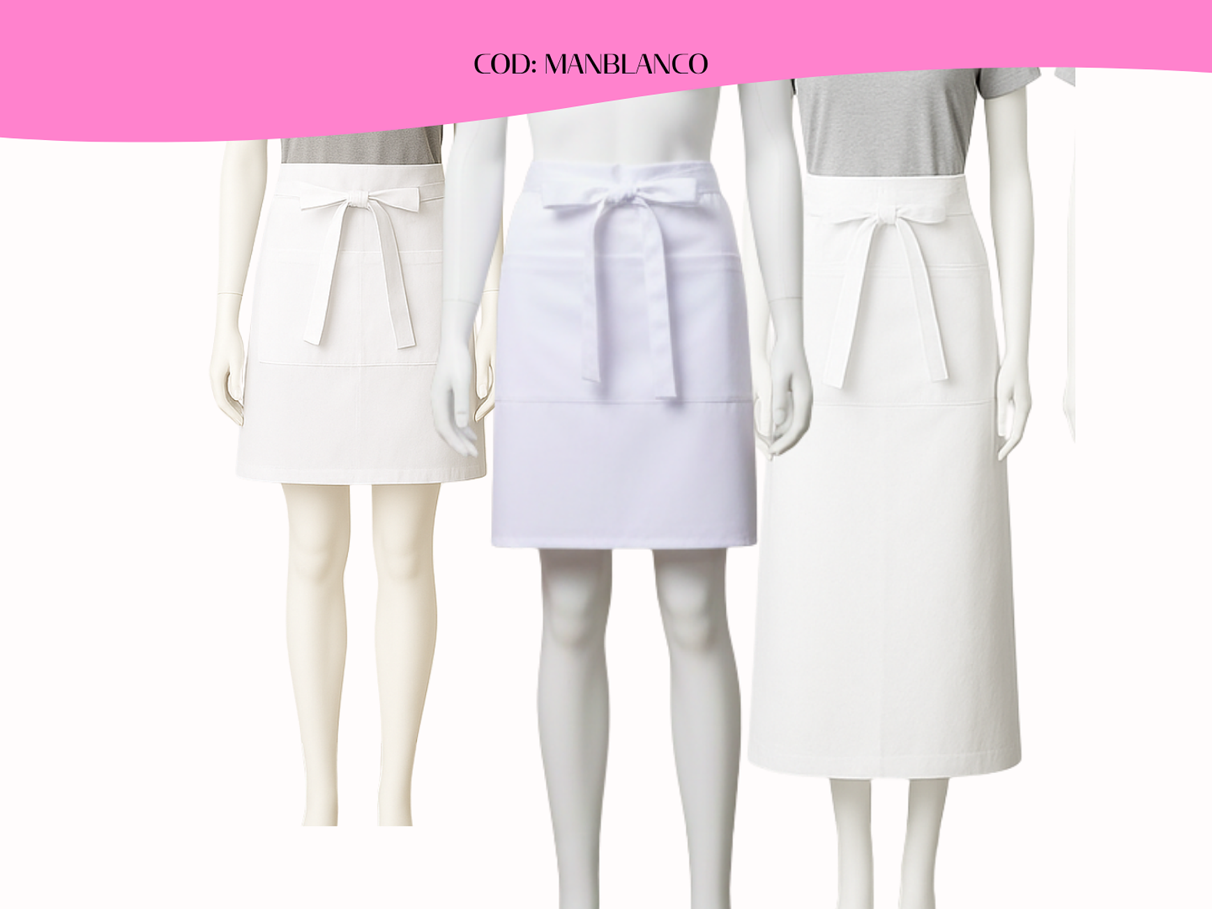 Mandil Clásico Gabardina 2 bolsillos centrales 4