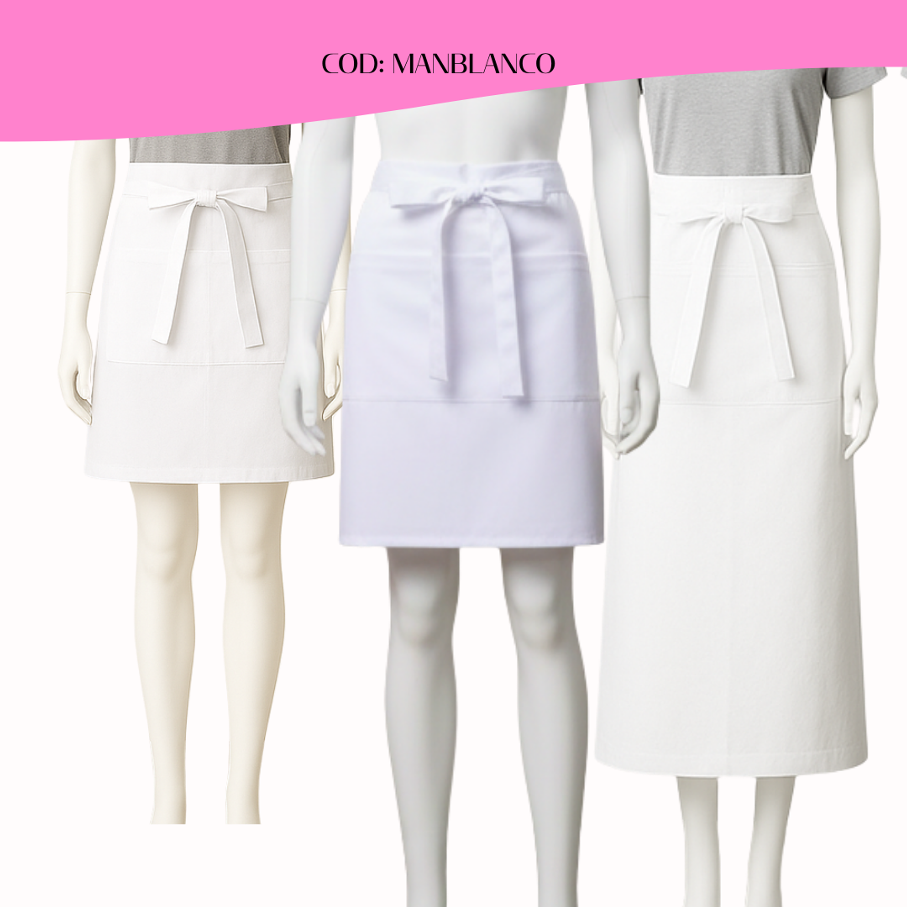 Mandil Clásico Gabardina 2 bolsillos centrales 4