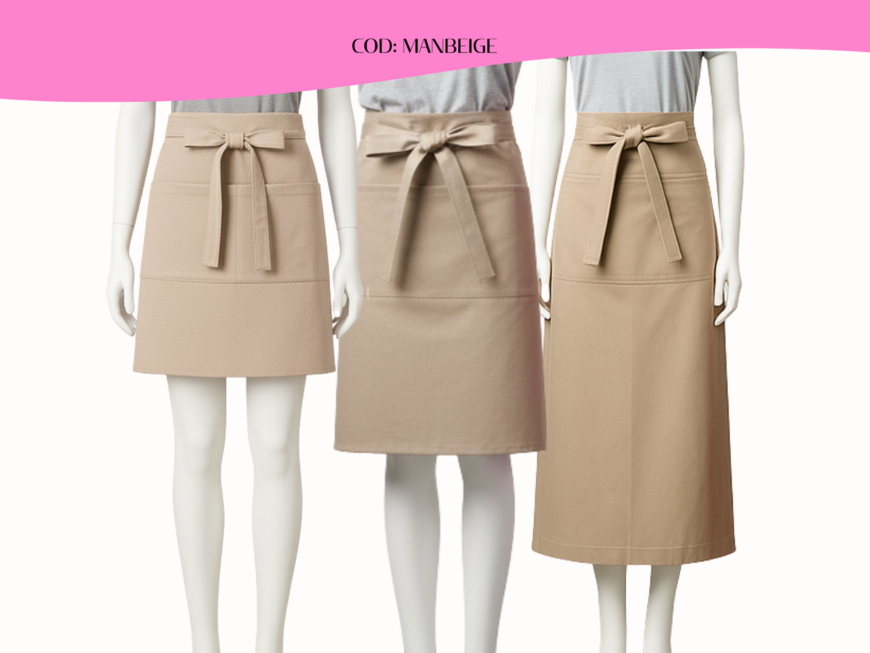 Mandil Clásico Gabardina 2 bolsillos centrales 7