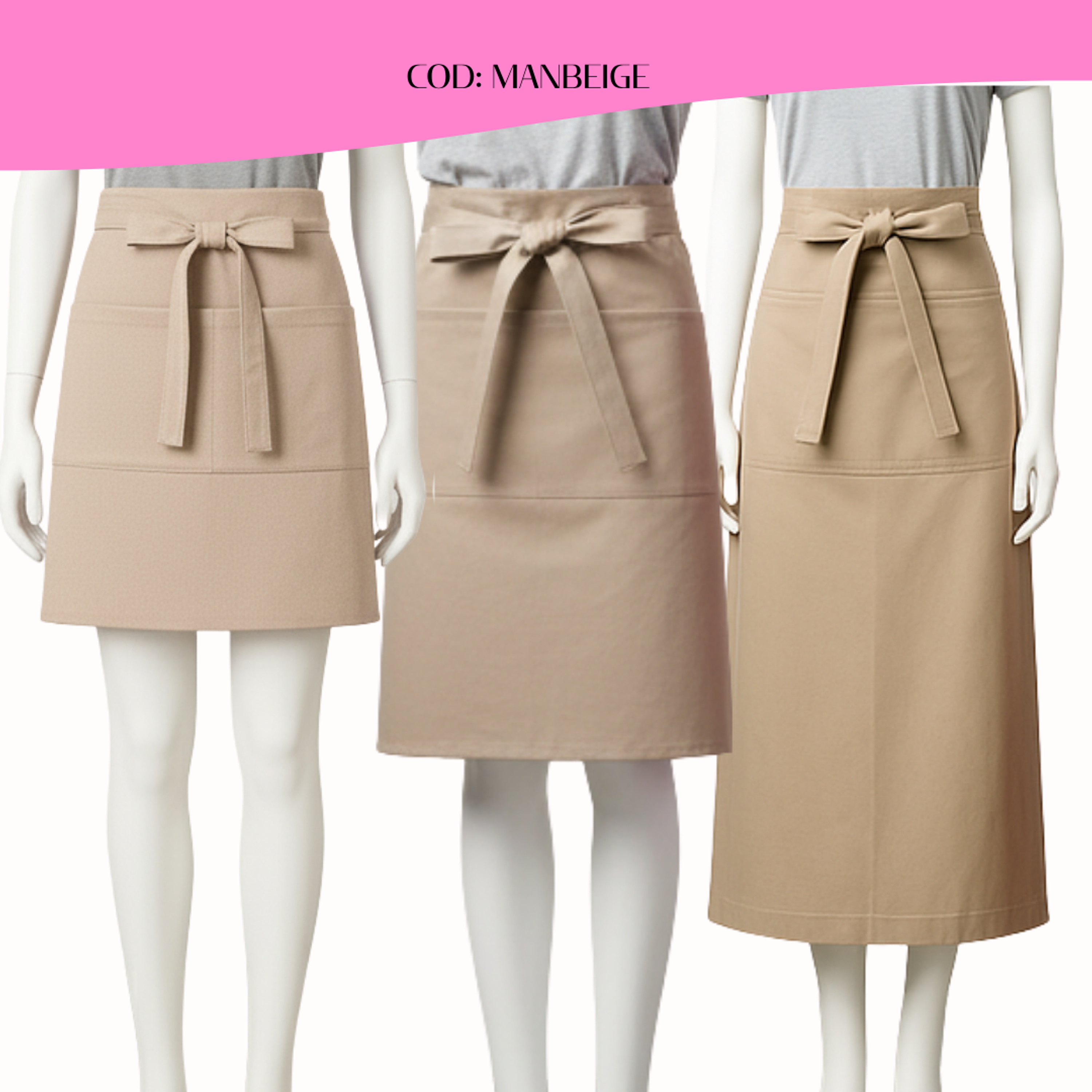 Mandil Clásico Gabardina 2 bolsillos centrales 7