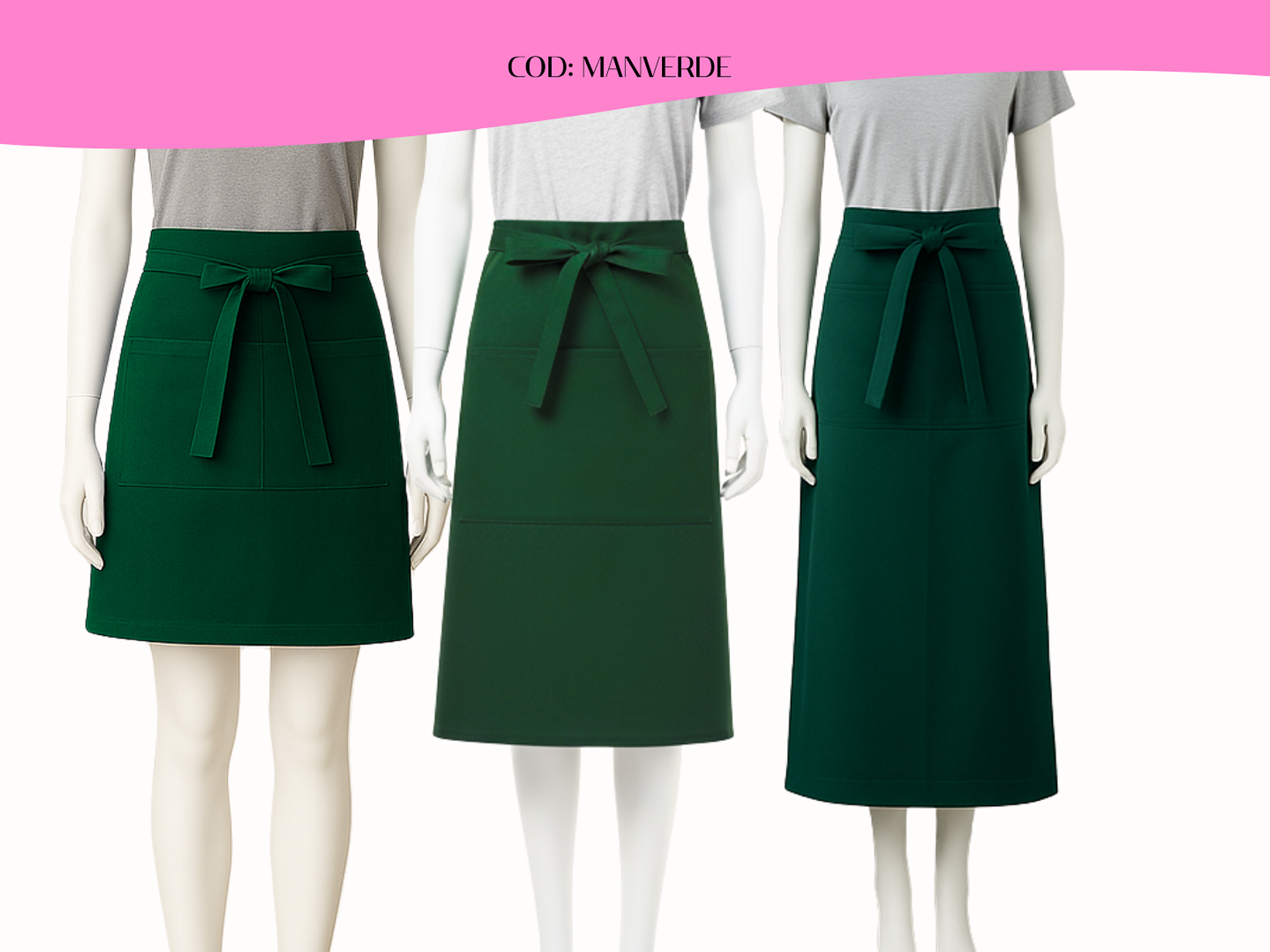 Mandil Clásico Gabardina 2 bolsillos centrales 9