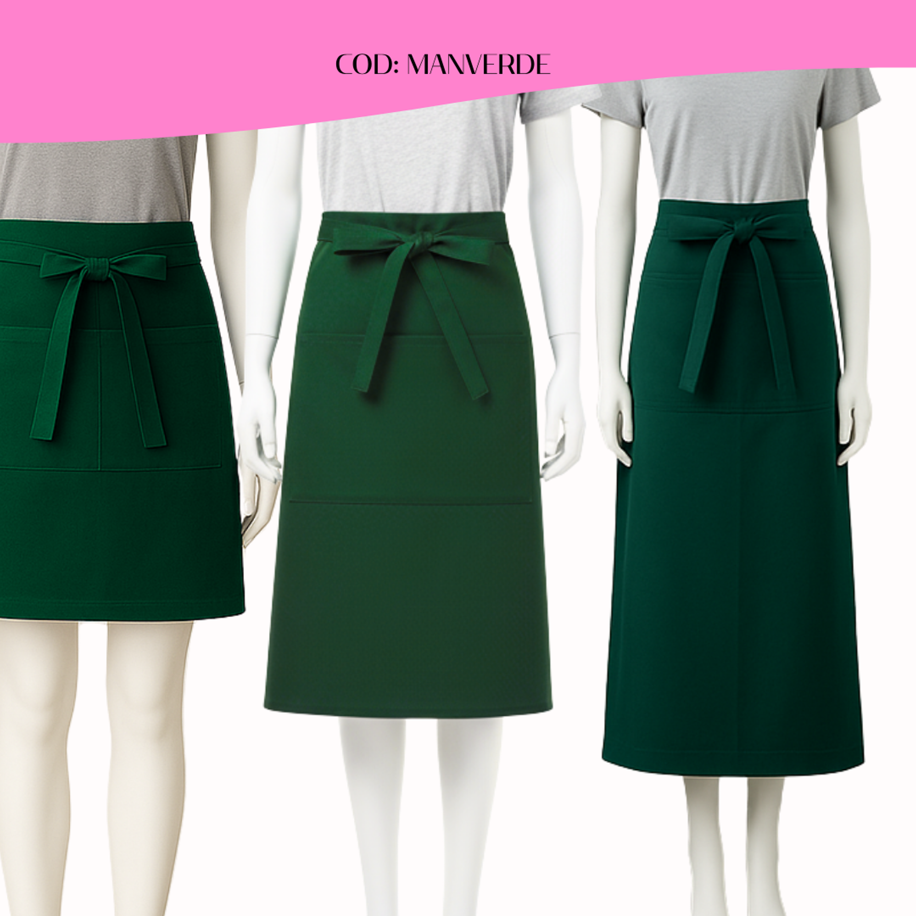 Mandil Clásico Gabardina 2 bolsillos centrales 9