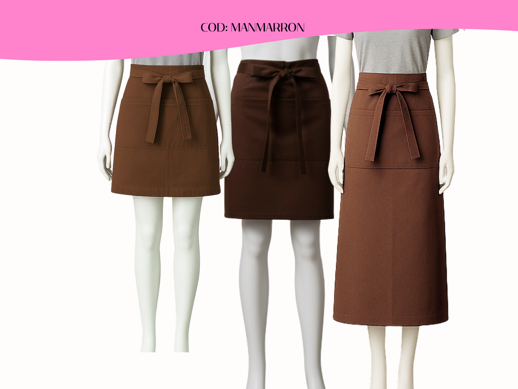 Mandil Clásico Gabardina 2 bolsillos centrales 12