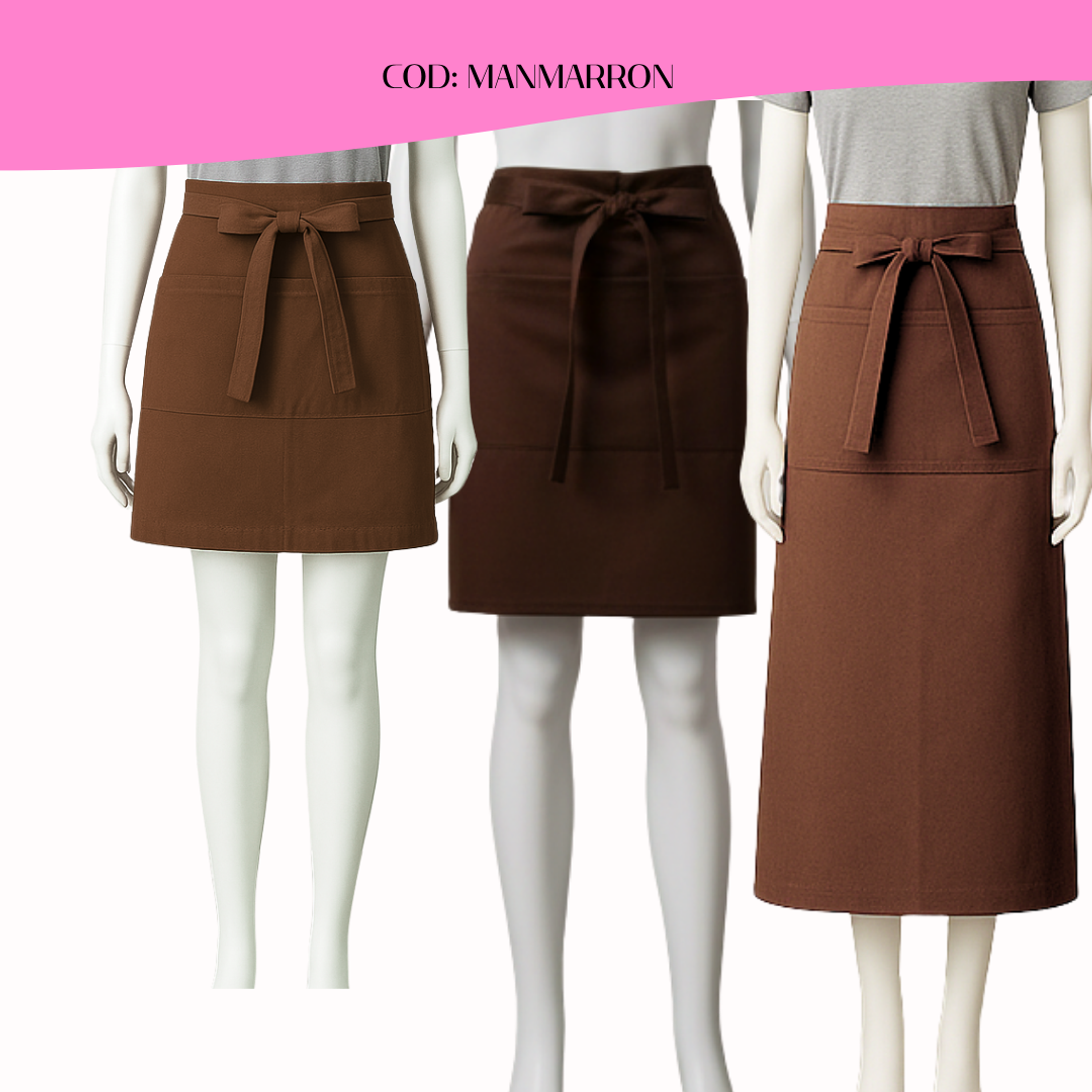 Mandil Clásico Gabardina 2 bolsillos centrales 12