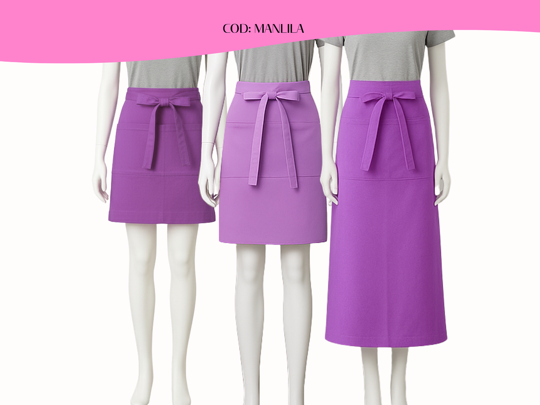 Mandil Clásico Poliester Corto, Estándar o Largo 1