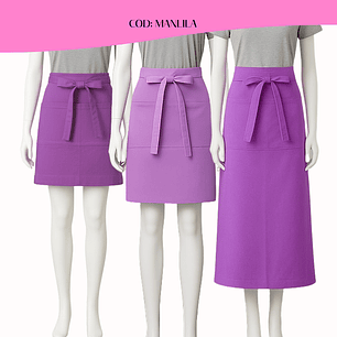 Mandil Clásico Poliester Corto, Estándar o Largo