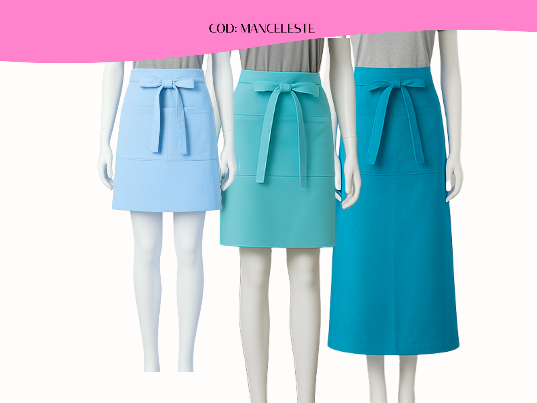 Mandil Clásico Poliester Corto, Estándar o Largo 9