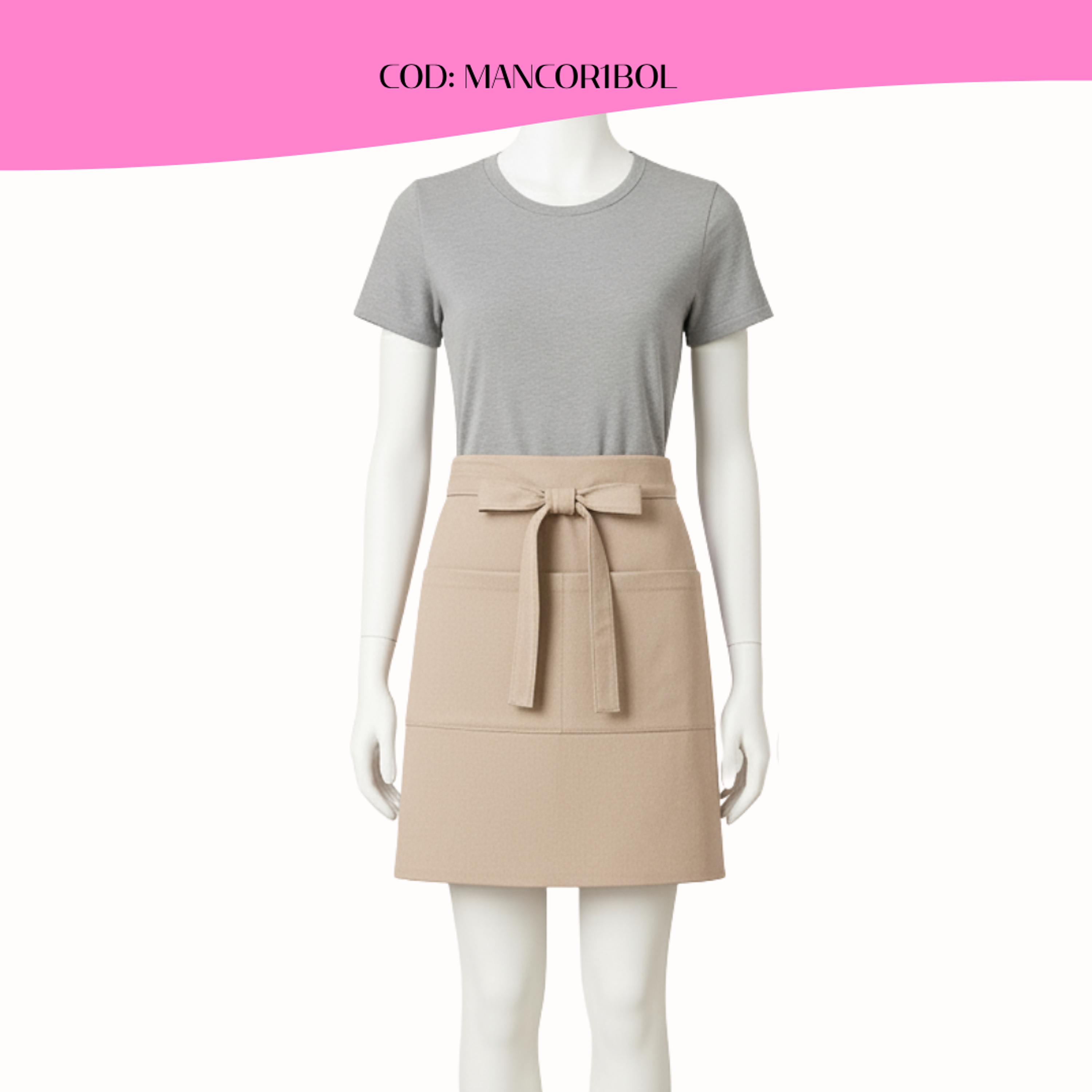 Mandil Clásico Poliester Corto 4