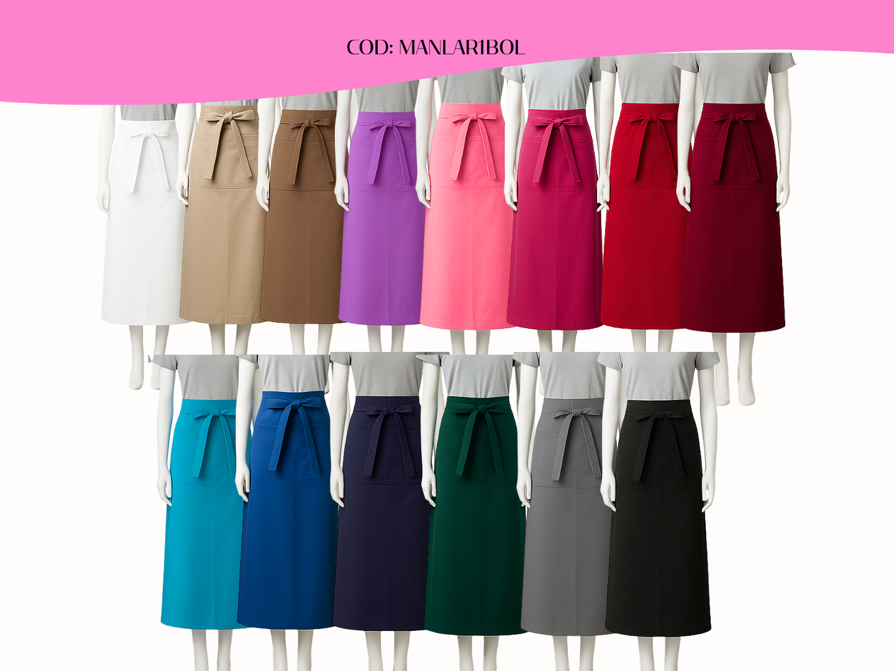 Mandil Clásico Poliester Largo 2