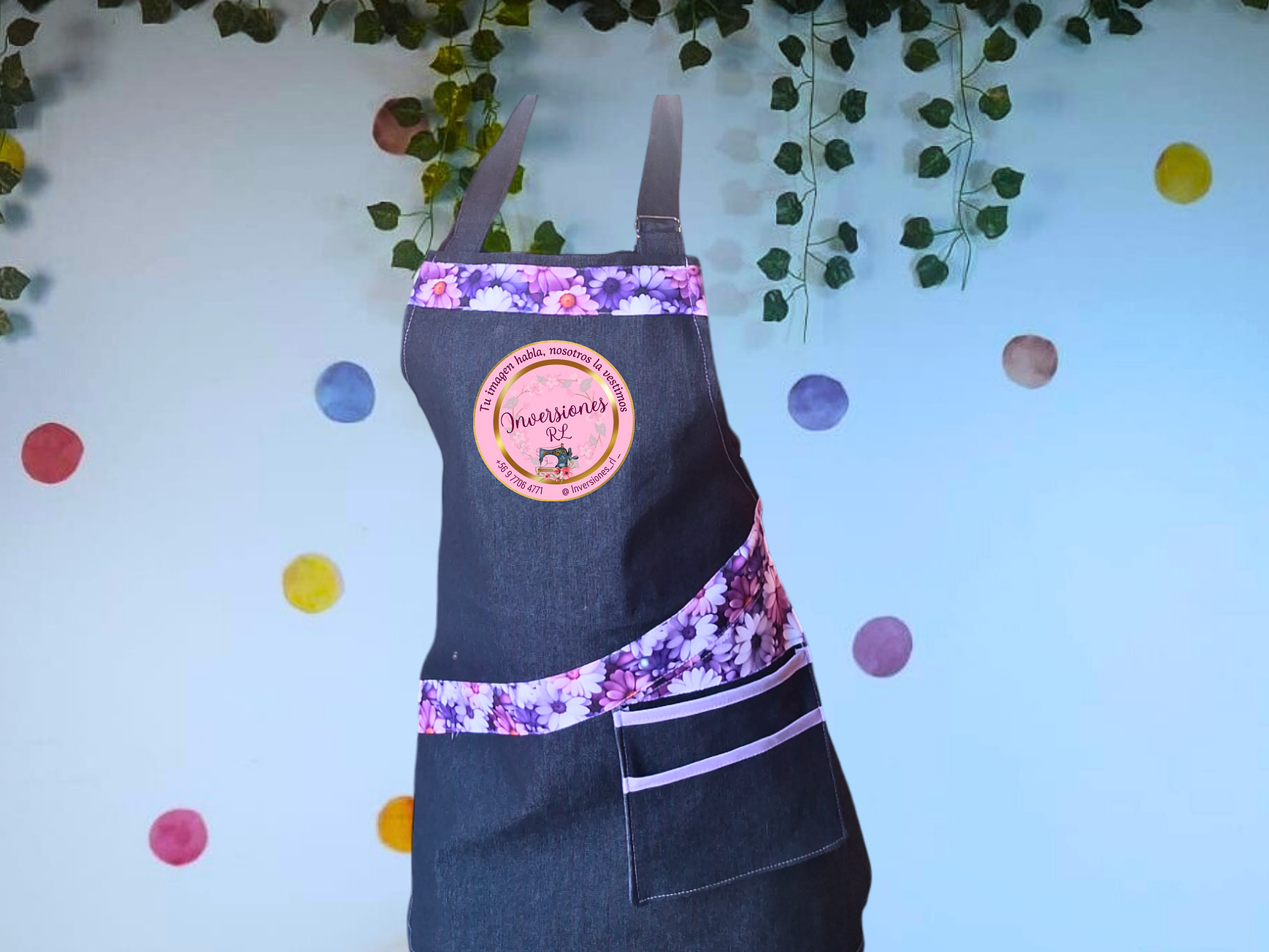 Pecheras mezclilla con bolsillo externo 2