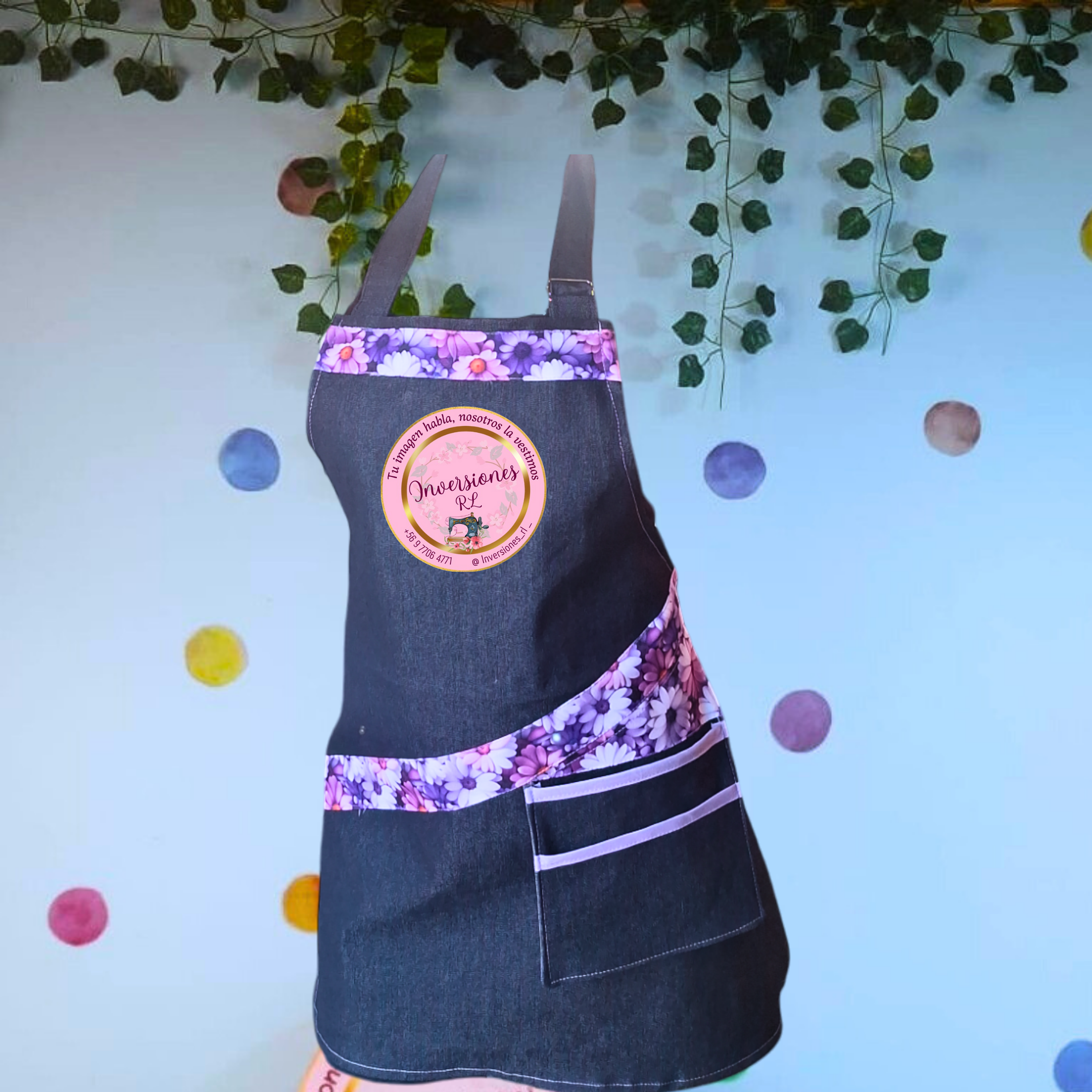 Pecheras mezclilla con bolsillo externo 2